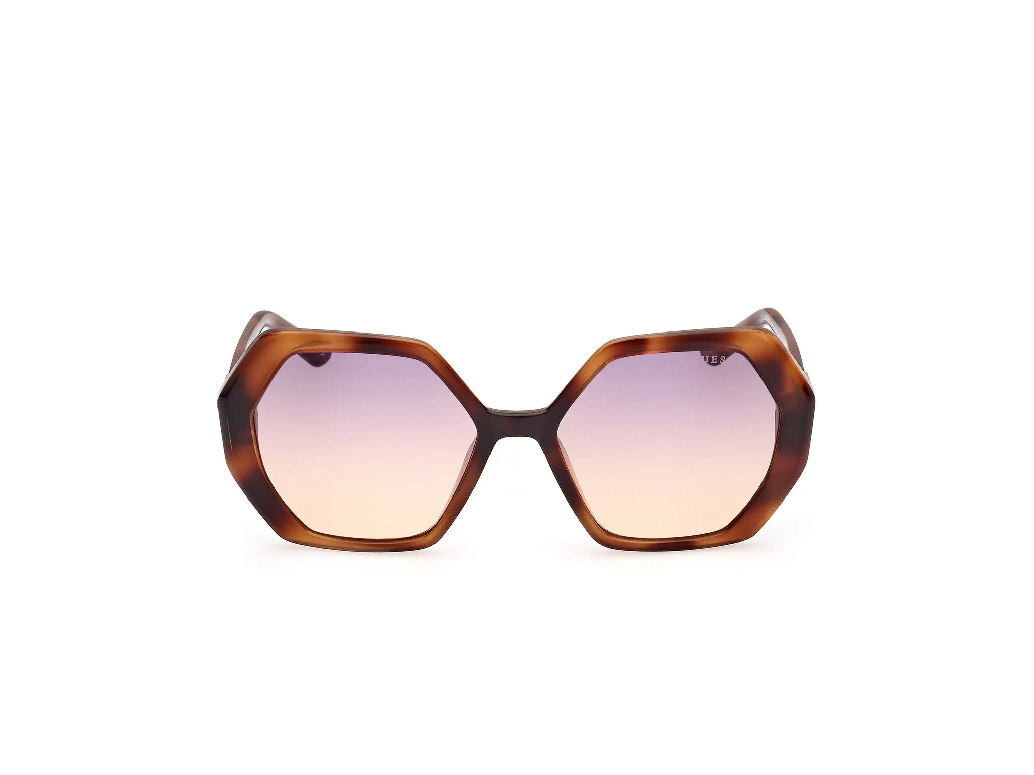 Guess GU7879 53Z Occhiali da sole Iniettato Havana Viola Geometrica Normale Sfumato - immagine 3
