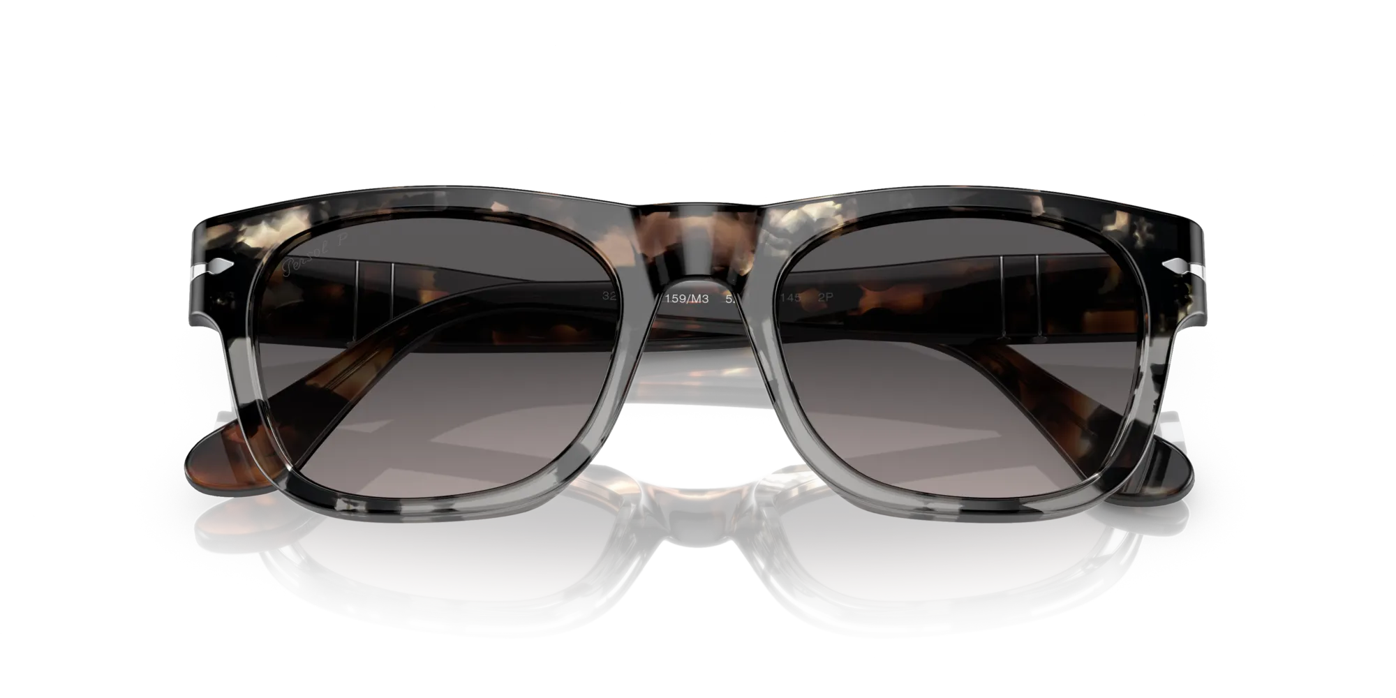 Persol PO3269S 1159M3 Occhiali da sole Plastica Tartaruga Grigio Squadrata Polarizzata Sfumato - immagine 2