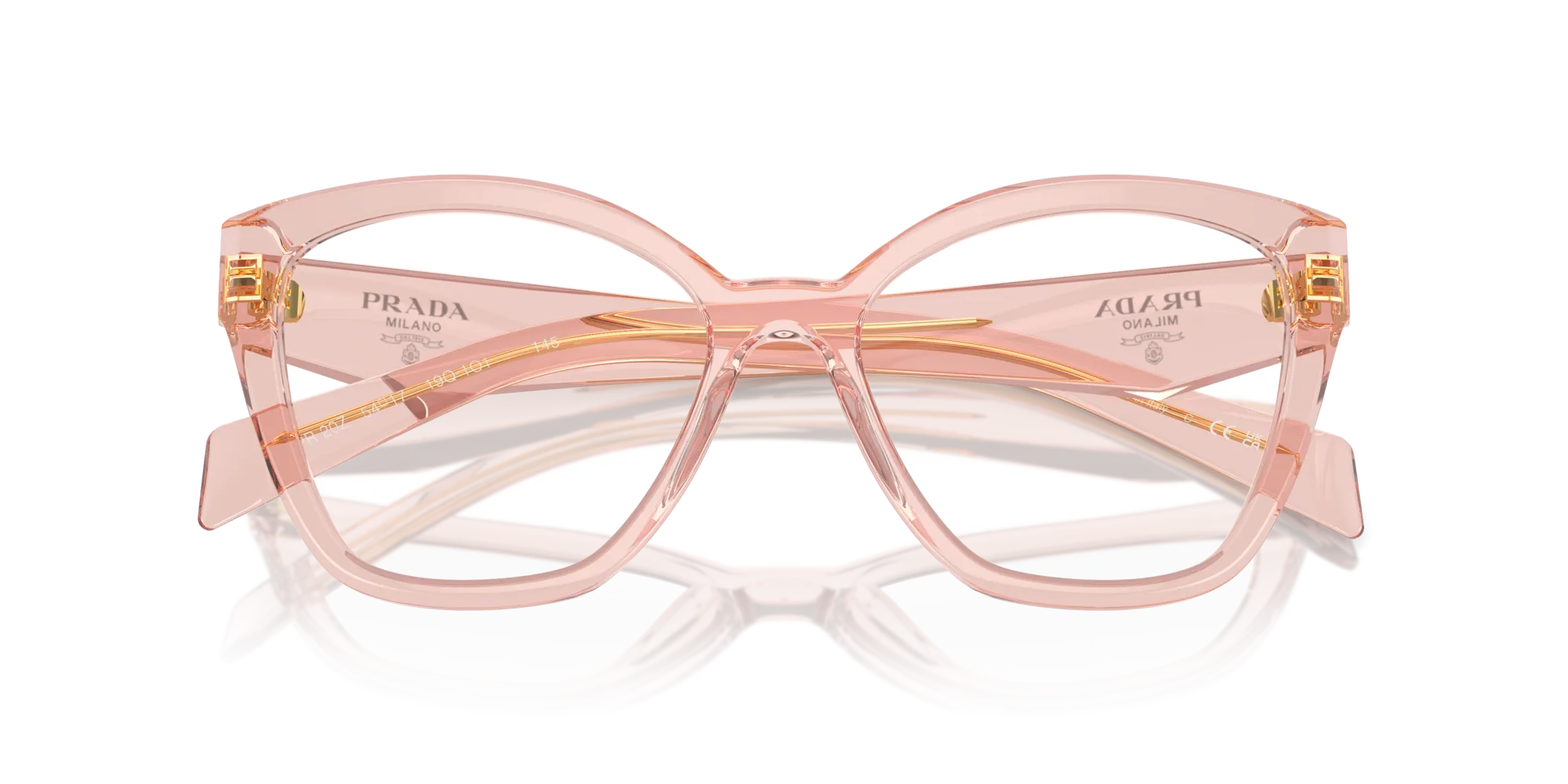 Prada PR 20ZV 19Q1O1 Montature da vista Acetato Rosa Geometrica Normale - immagine 2
