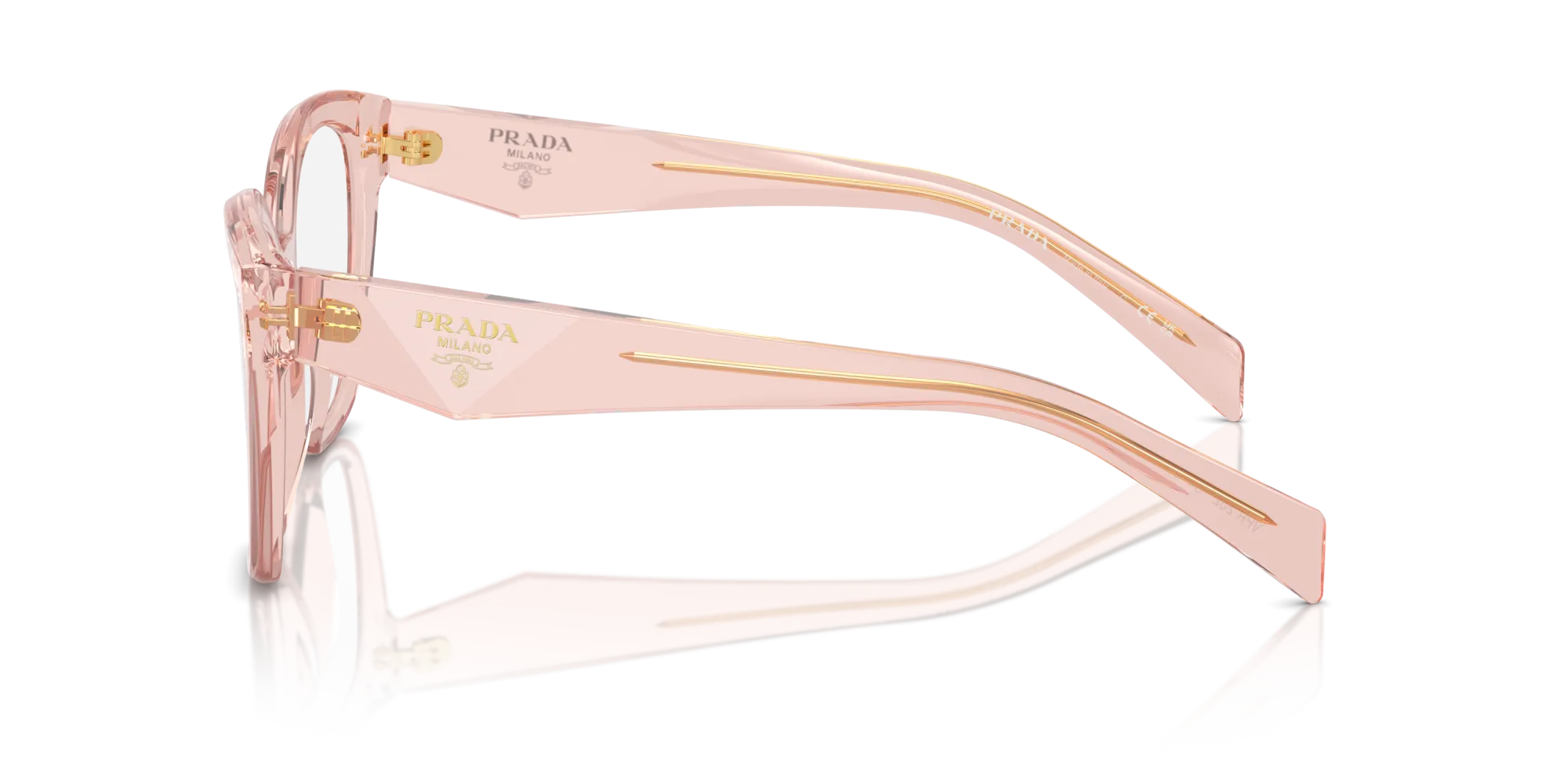 Prada PR 20ZV 19Q1O1 Montature da vista Acetato Rosa Geometrica Normale - immagine 4