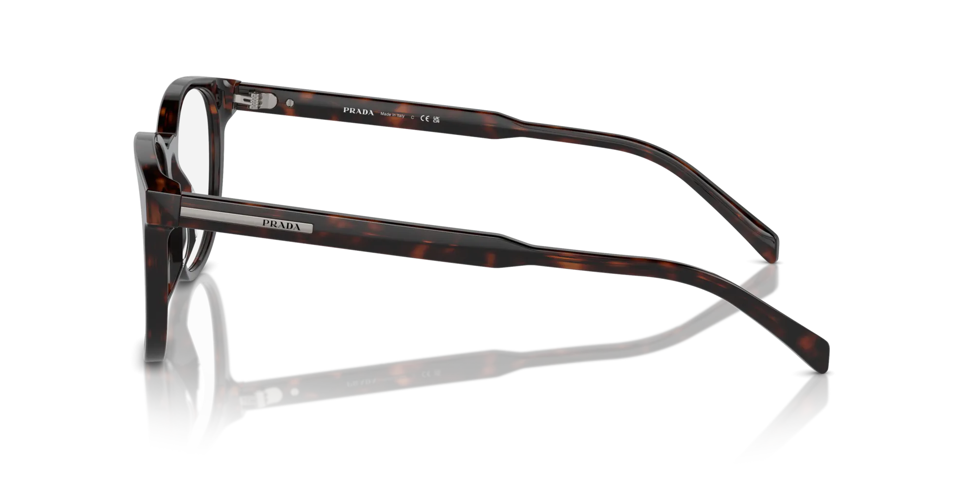 Prada PR A15V 17N1O1 Montature da vista Acetato Tartaruga Trasparente Pantos Normale - immagine 4