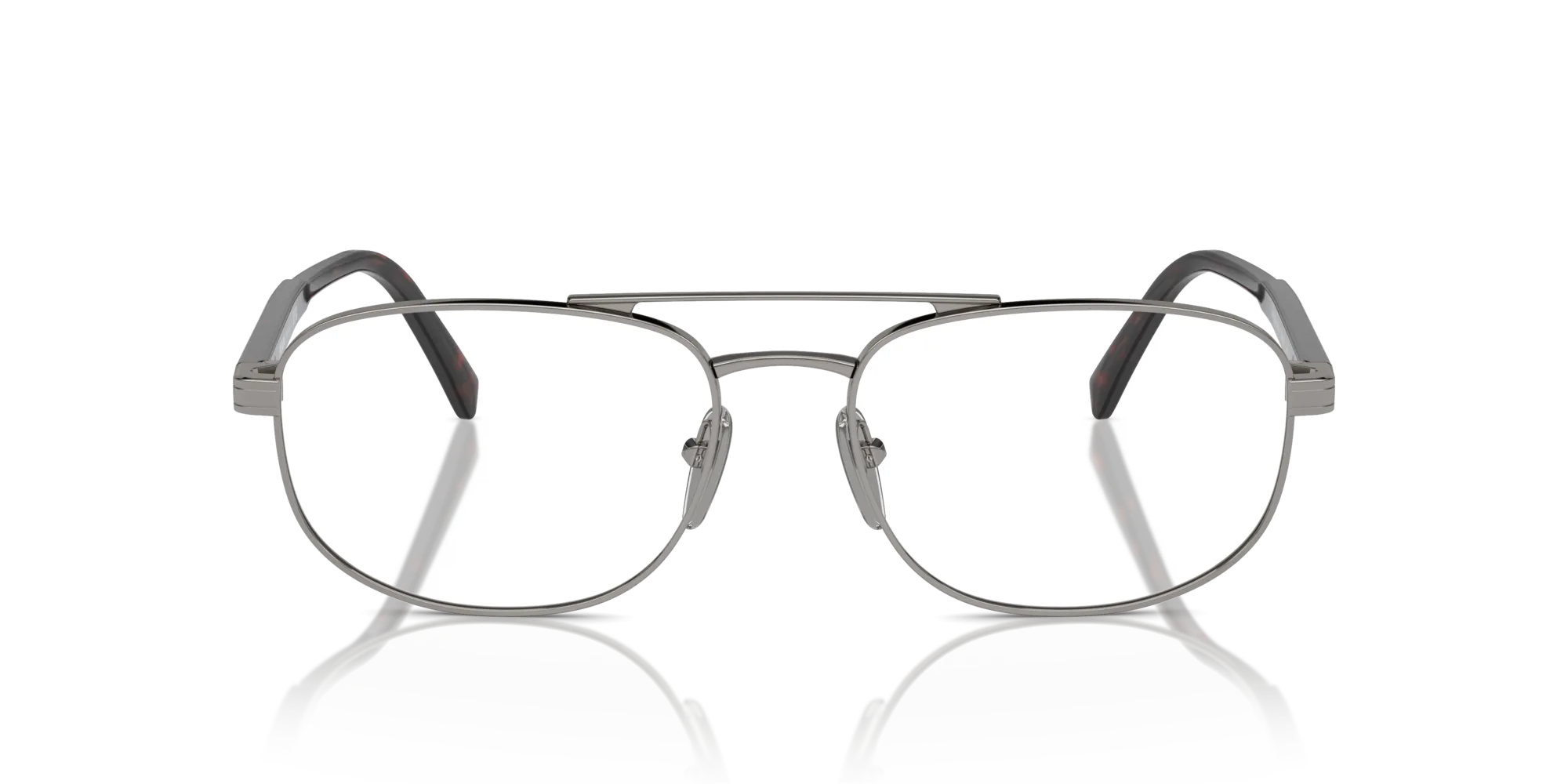 Prada PR A56V 5AV1O1 Montature da vista Acciaio Grigio Rotonda Normale - immagine 3