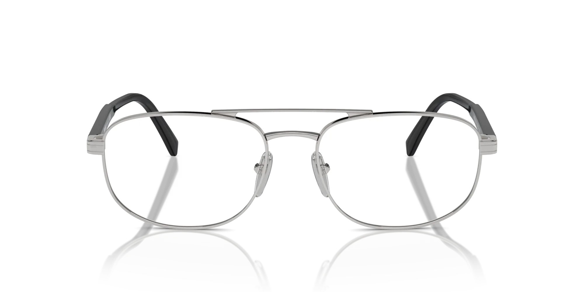 Prada PR A56V 1BC1O1 Montature da vista Acciaio Argento Rotonda Normale - immagine 3