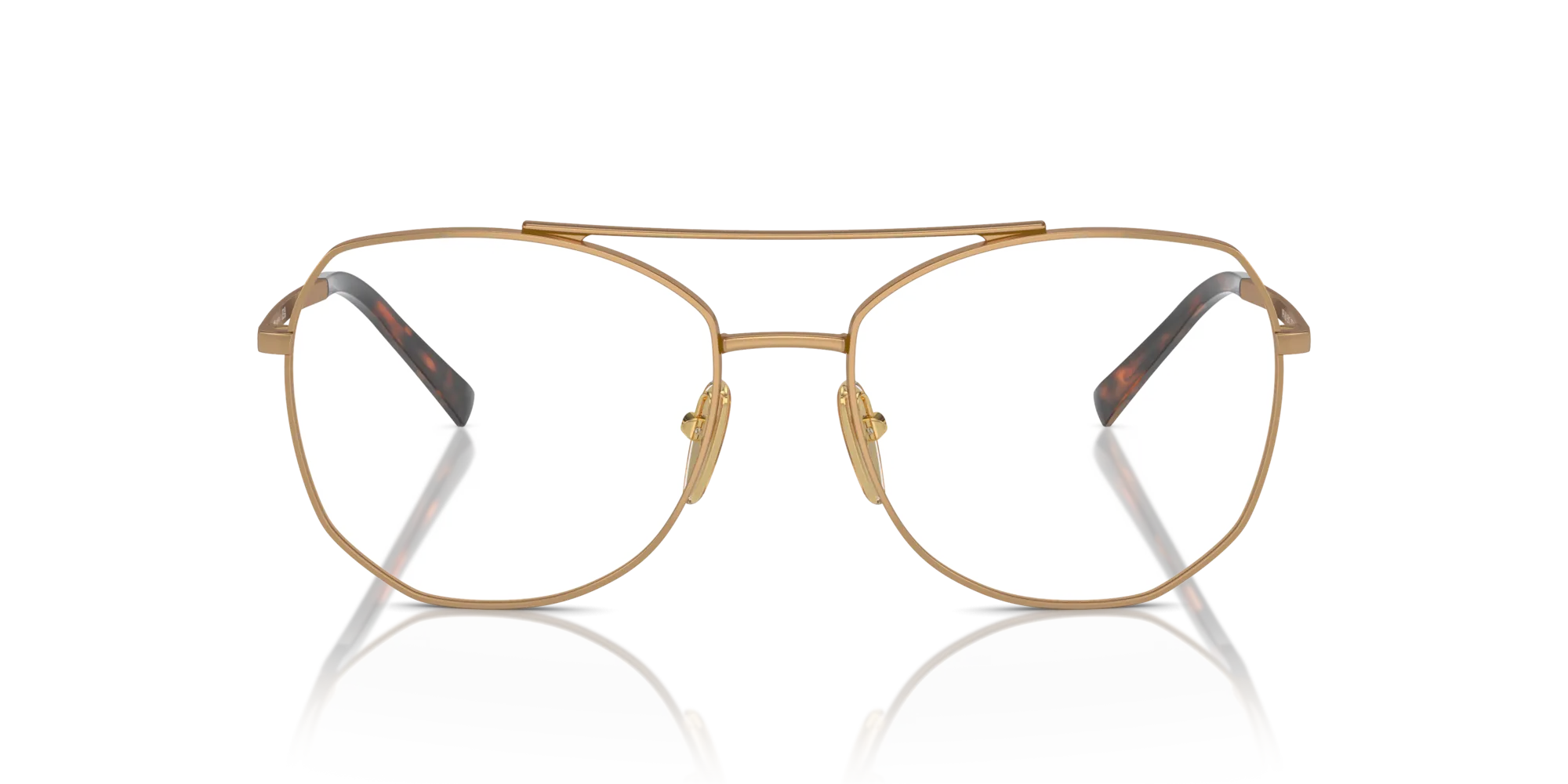 Prada PR A58V 7OE1O1 Montature da vista Acciaio Marrone Geometrica Normale - immagine 3