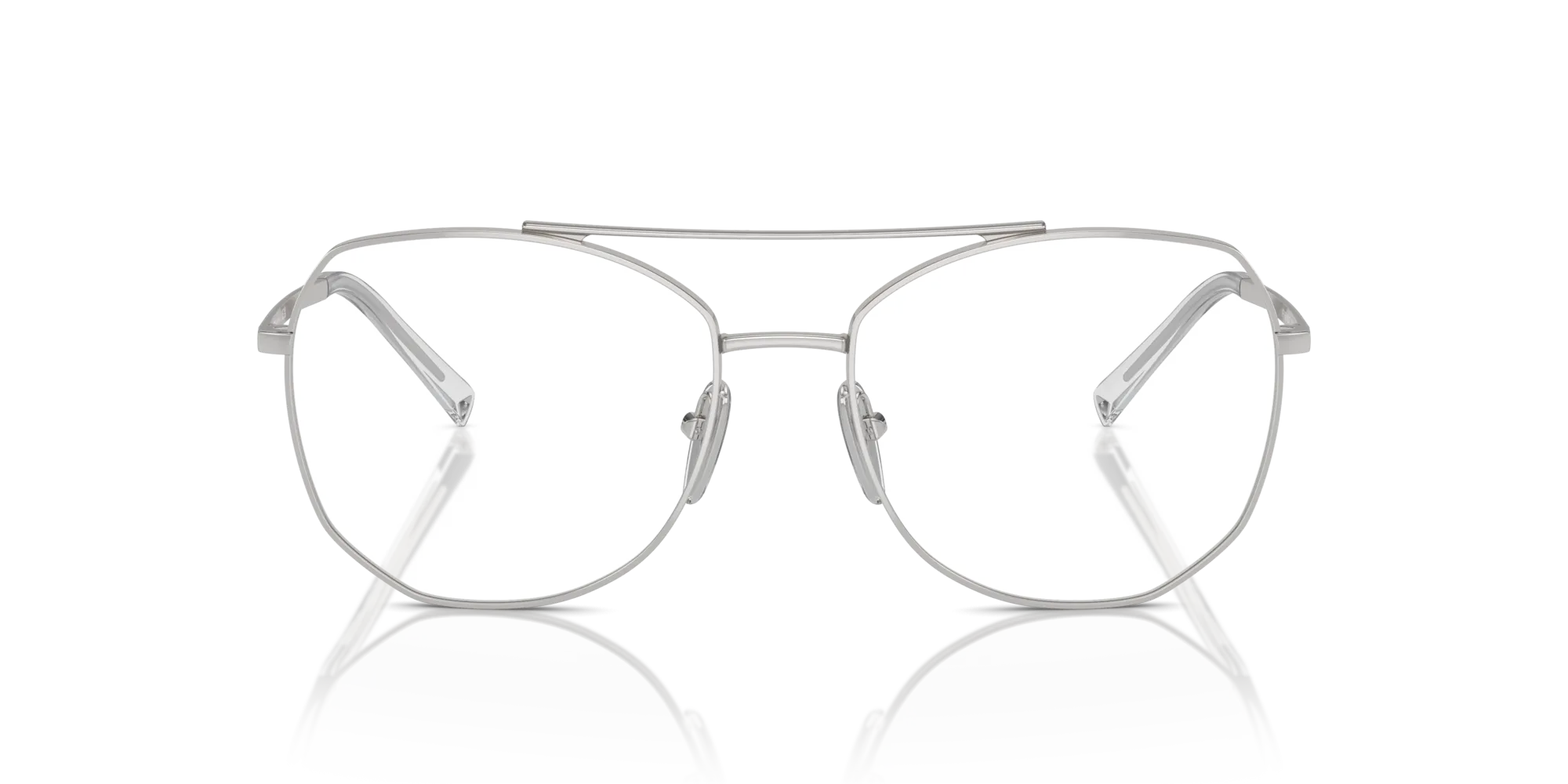 Prada PR A58V 1BC1O1 Montature da vista Acciaio Argento Geometrica Normale - immagine 3