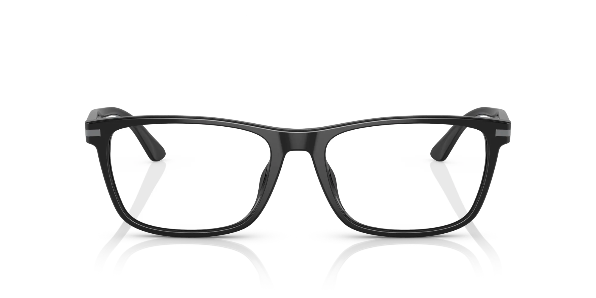 Prada PR 01ZVD 1AB1O1 Montature da vista Acetato Nero Trasparente Squadrata Normale - immagine 3