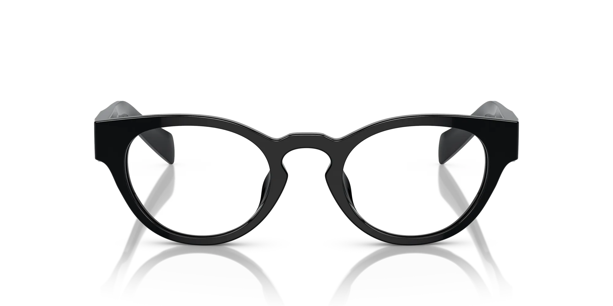 Prada PR A11VD 16K1O1 Montature da vista Acetato Nero Rotonda Normale - immagine 3