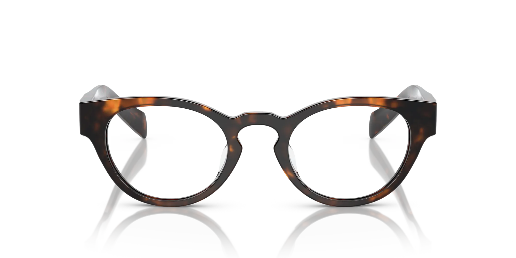 Prada PR A11VD 14L1O1 Montature da vista Acetato Tartaruga Rotonda Normale - immagine 3