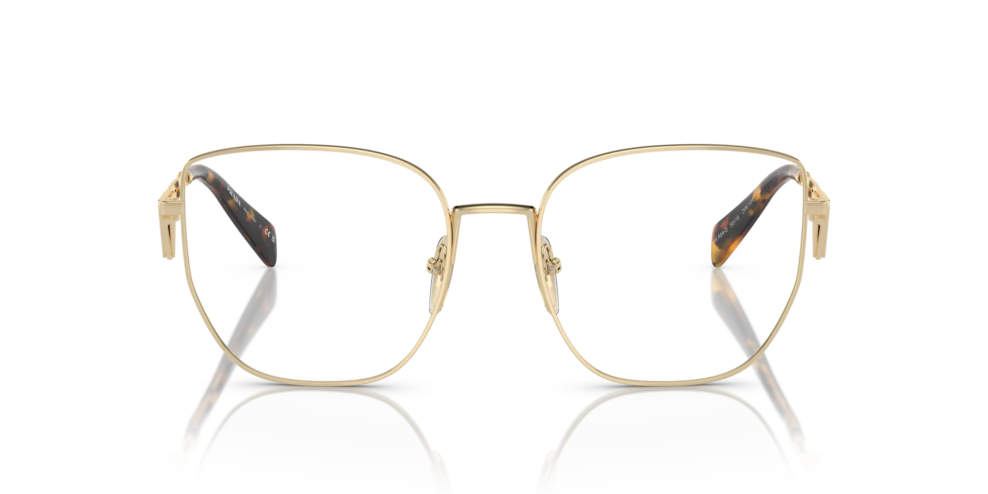 Prada PR A54VD ZVN1O1 Montature da vista Acciaio Oro Farfalla Normale - immagine 3