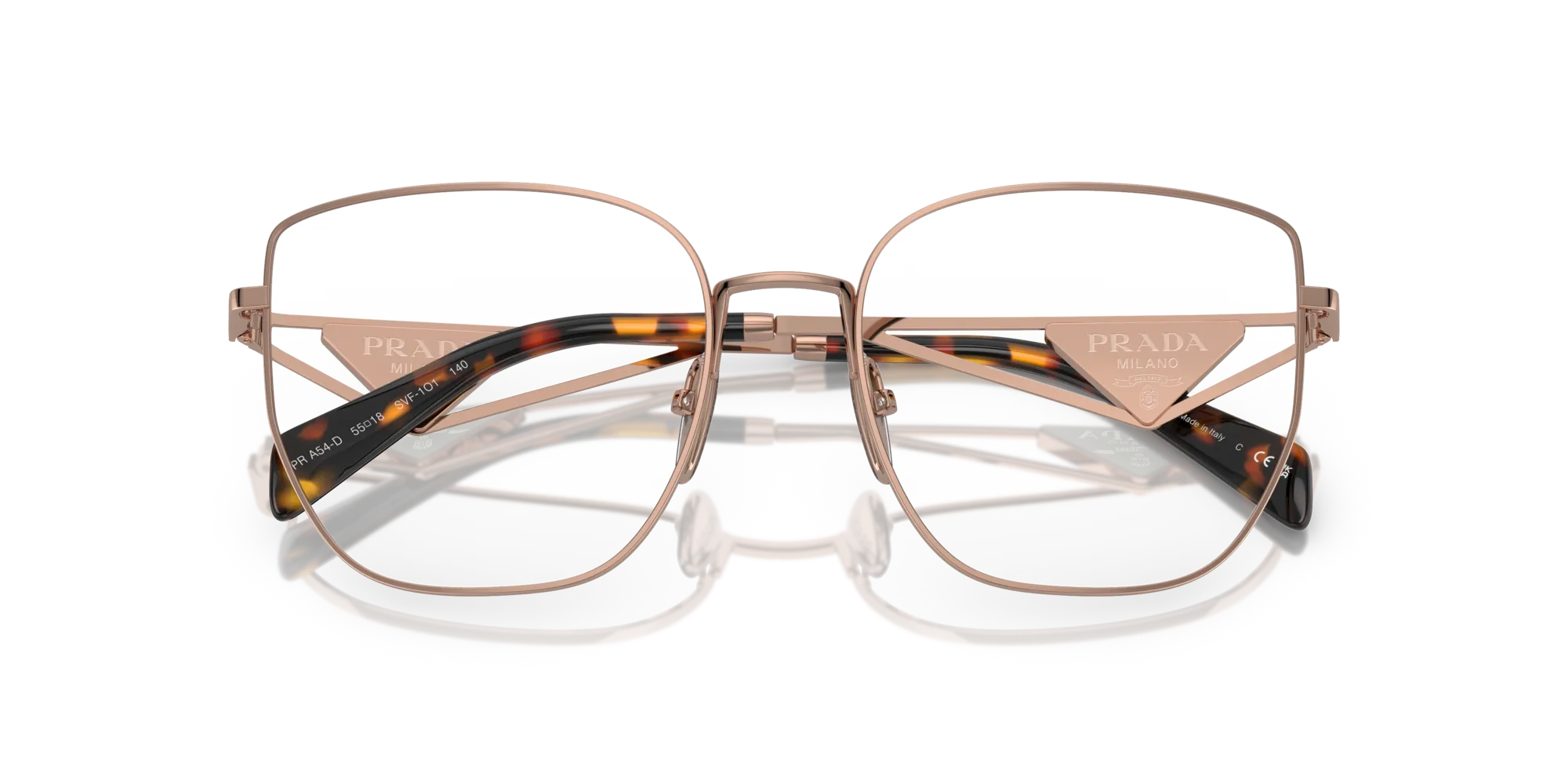 Prada PR A54VD SVF1O1 Montature da vista Acciaio Oro Farfalla Normale - immagine 2