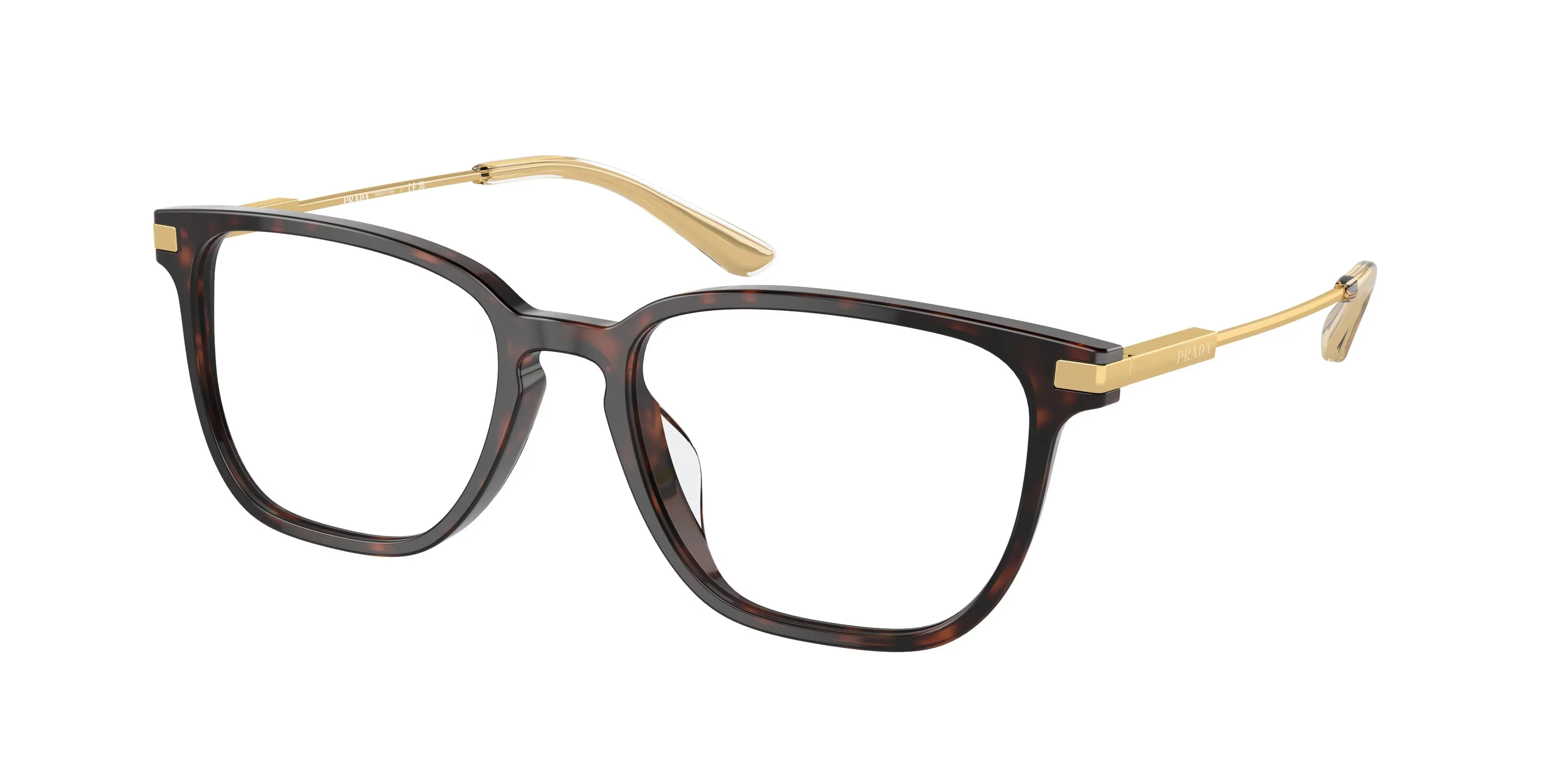 Prada PR A12VD 16N1O1 Montature da vista Acetato Marrone Trasparente Pillow Normale - immagine 1