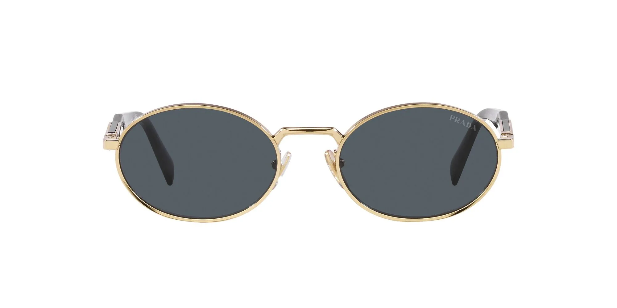 Prada PR 65ZS ZVN09T Occhiali da sole Metallo Oro Grigio Rotonda Normale - immagine 2