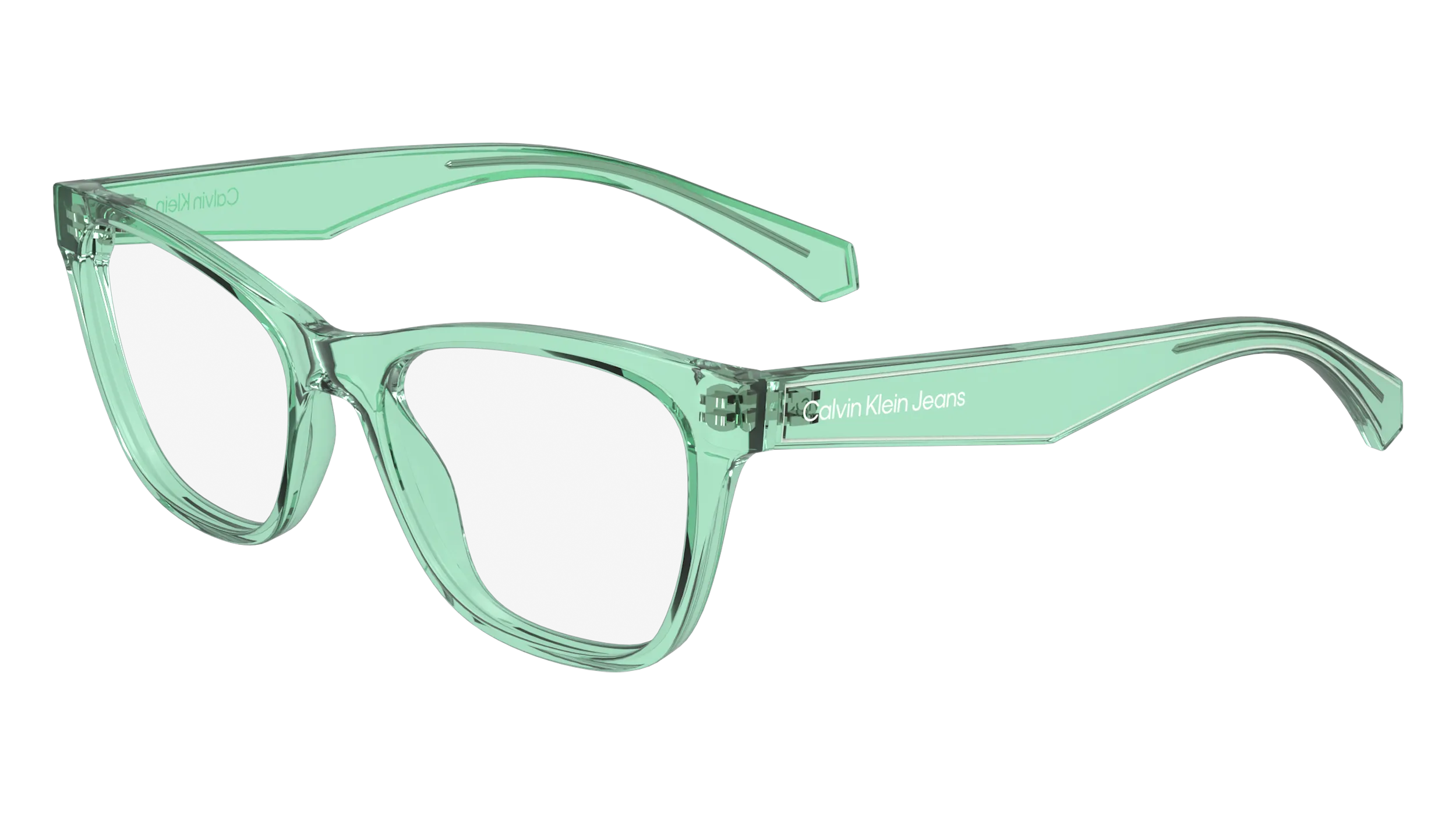 Calvin Klein Junior Calvin Klein CKJ24304 300 Montature da vista bambino Bio-iniettato Verde Squadrata Normale - immagine 1