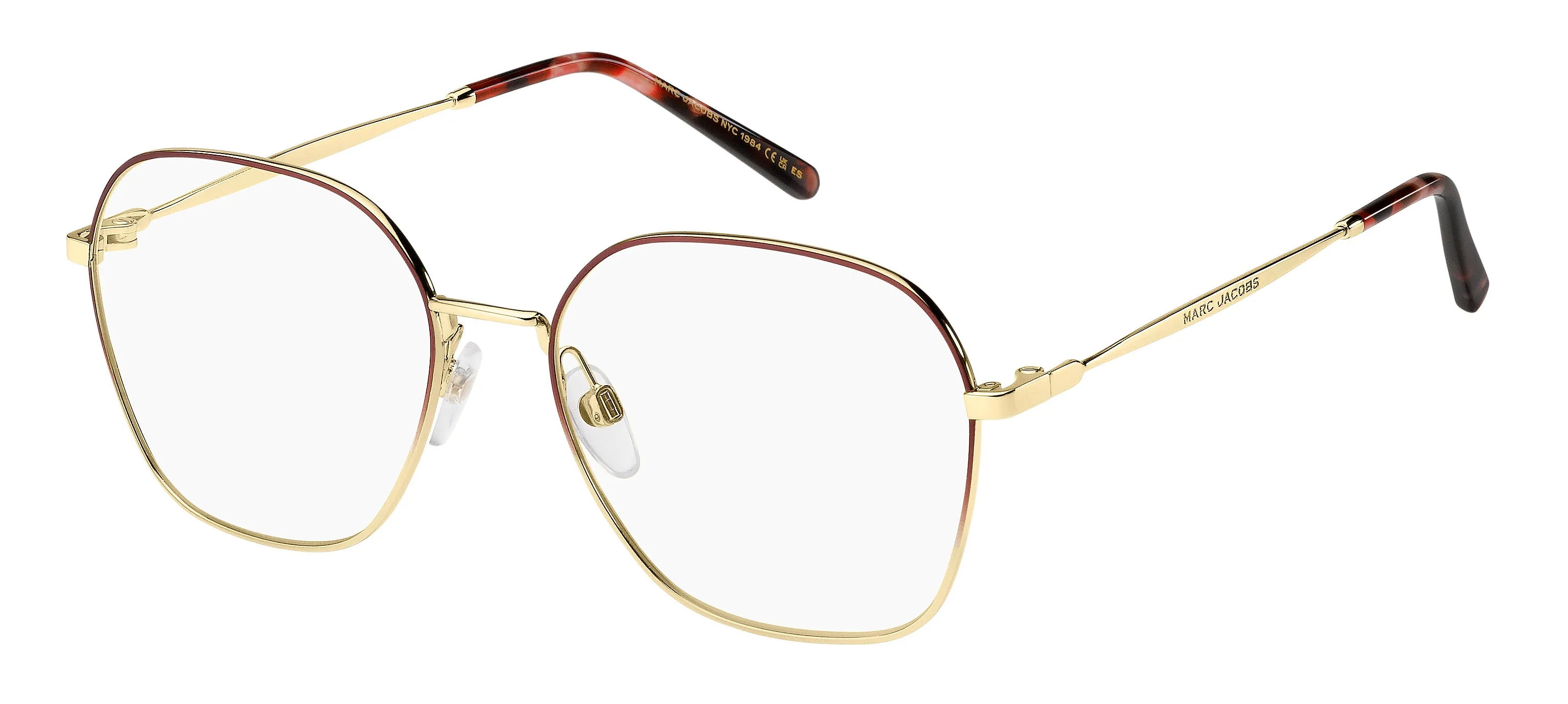 Marc Jacobs MARC 703 E28 Montature da vista Acciaio Oro / Borgogna Geometrica - immagine 1