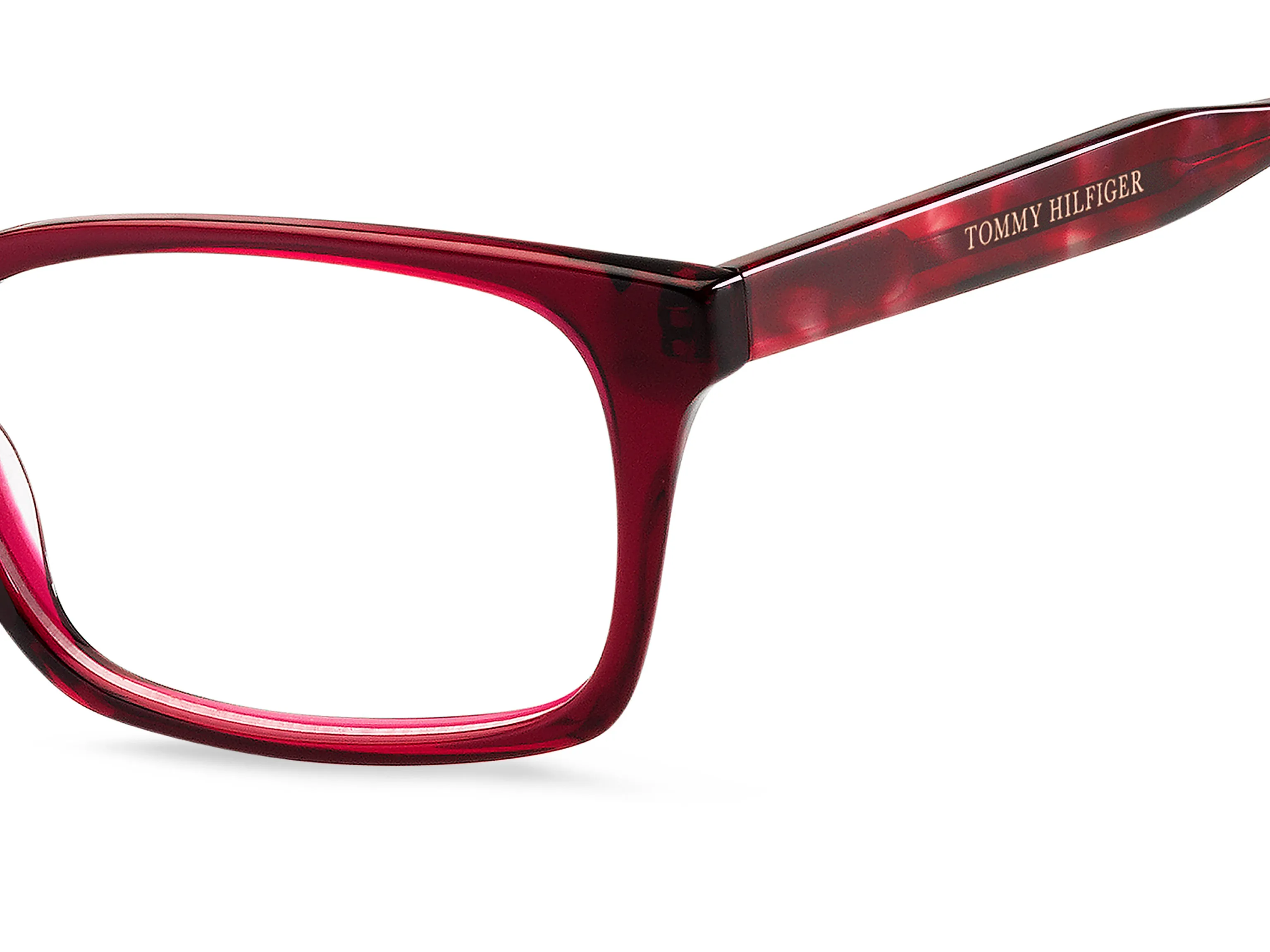 Tommy Hilfiger TH 2109 8CQ Montature da vista Acetato Ciliegia Squadrata - immagine 3