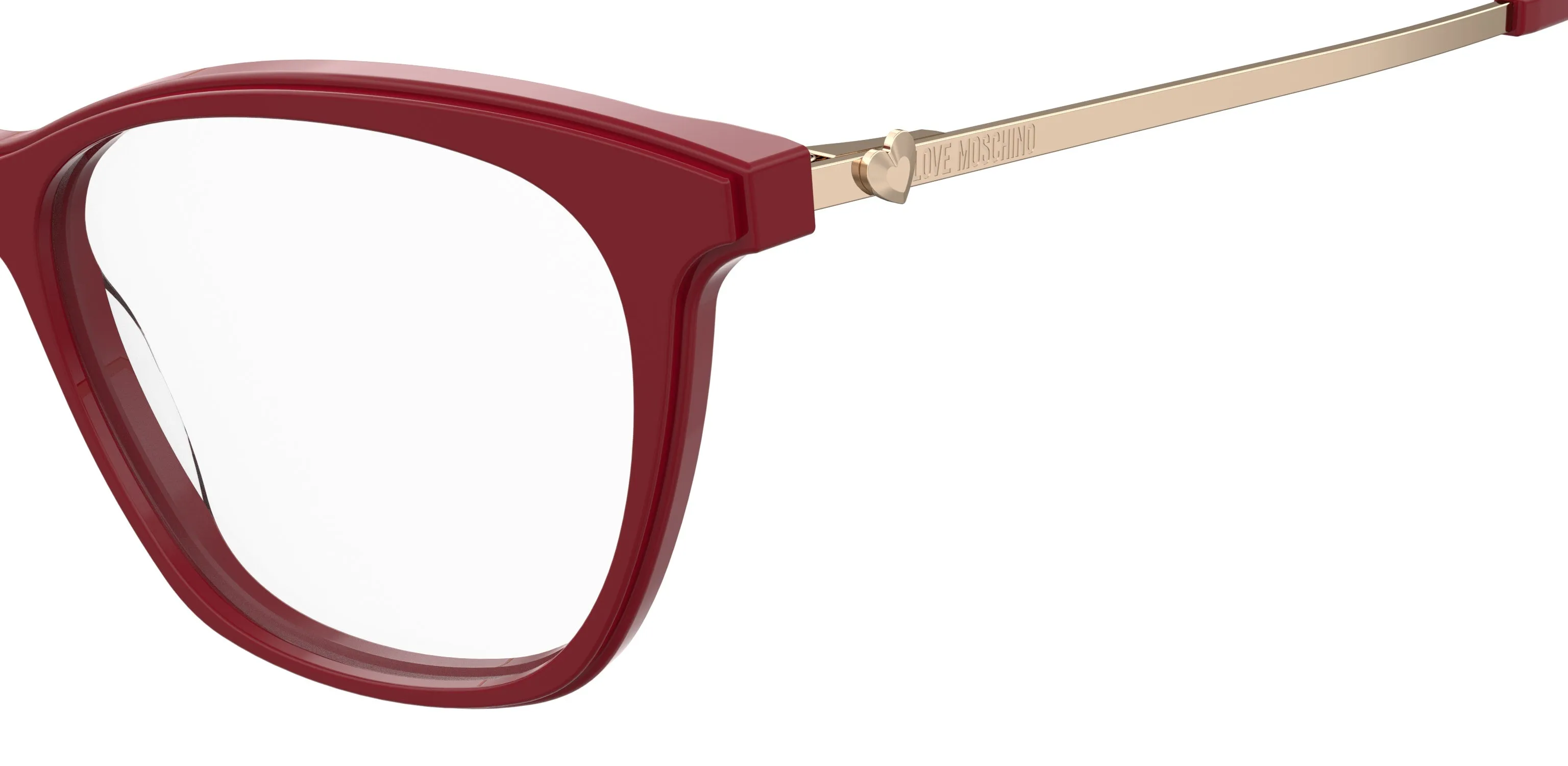 Moschino MOL579 C9A Montature da vista Acetato Rosso Squadrata - immagine 3