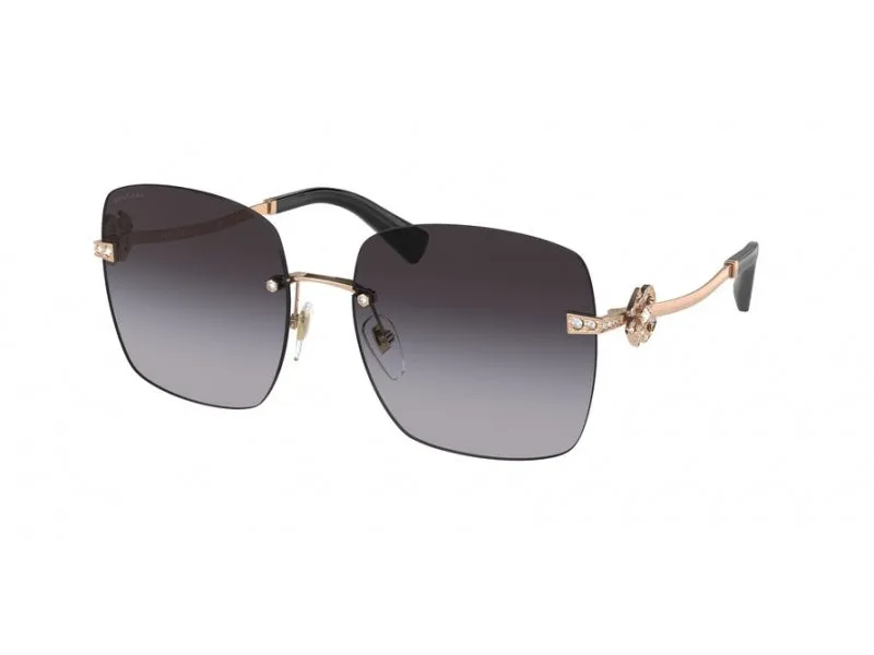 Bulgari BV6173B 20148G Occhiali da sole Metallo Oro Grigio Squadrata Normale Sfumato - immagine 1