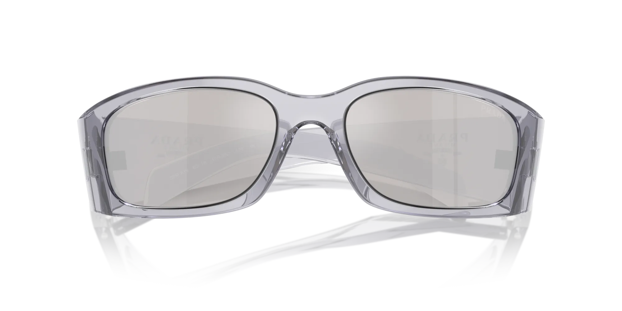 Prada PR A19S 12R2B0 Occhiali da sole Acetato Grigio Grigio Farfalla Specchiate Specchiato - immagine 2