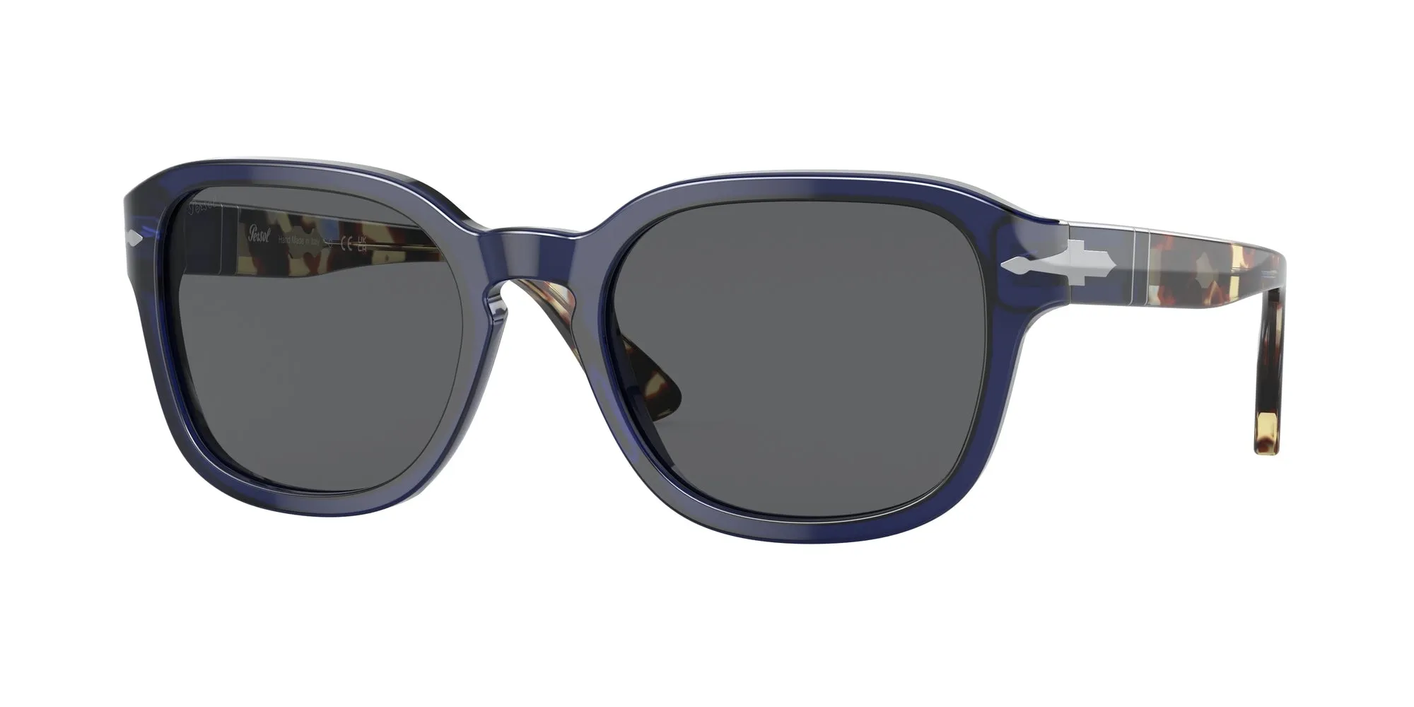 Persol PO3305S 1183B1 Occhiali da sole Acetato Blu Grigio Rotonda Normale - immagine 1