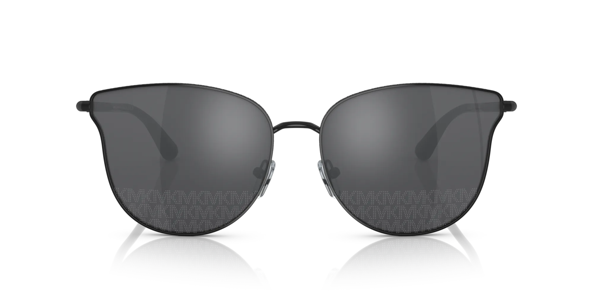 Michael Kors MK1120 SALT LAKE CITY 10056G Occhiali da sole Metallo Nero Grigio Rotonda Normale Specchiato - immagine 3