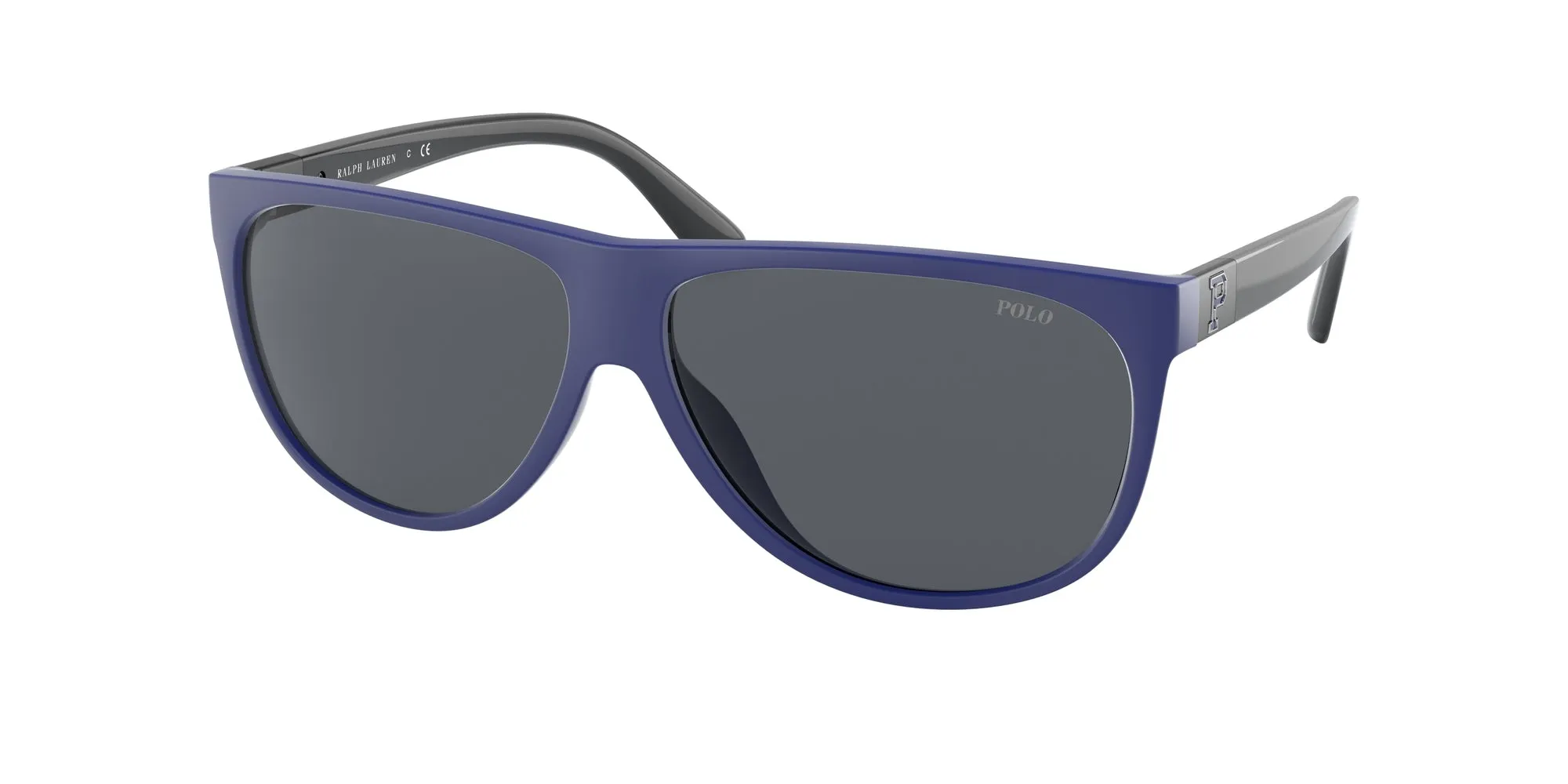 Polo Ralph Lauren PH4174 596287 Occhiali da sole Iniettato Blu Grigio Pilot Normale - immagine 1