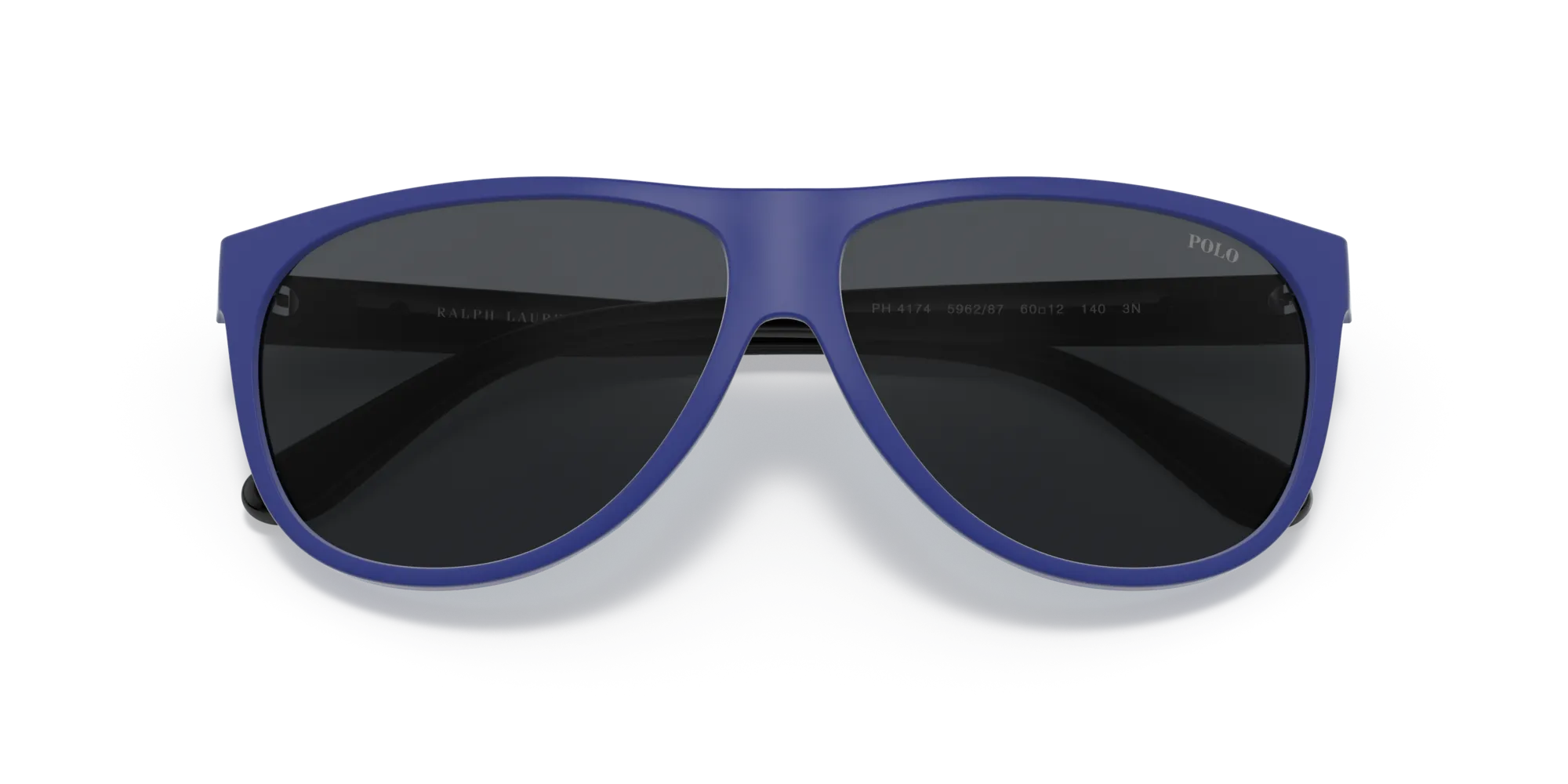 Polo Ralph Lauren PH4174 596287 Occhiali da sole Iniettato Blu Grigio Pilot Normale - immagine 2