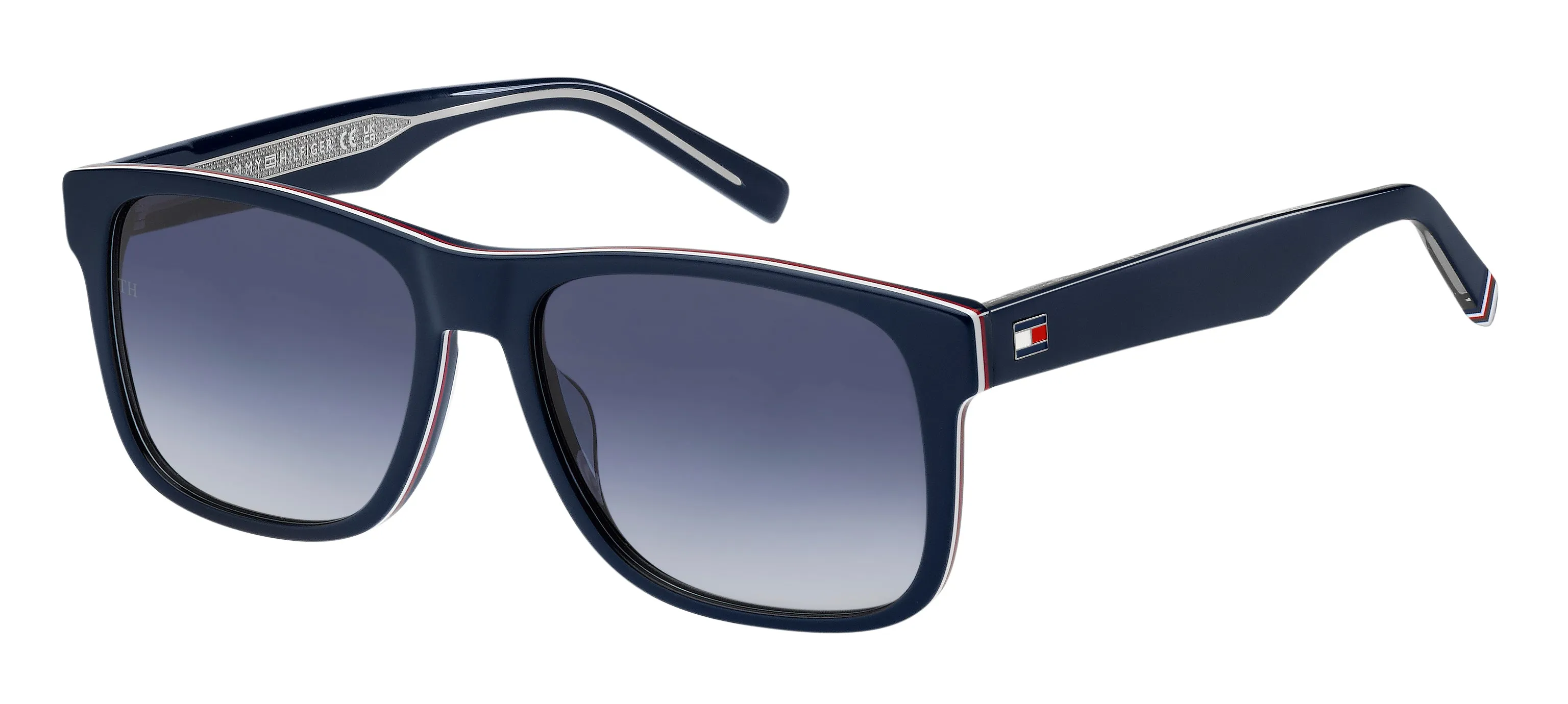 Tommy Hilfiger TH 2073/S PJP/08 Occhiali da sole Bio-acetato Blu Blu Squadrata Sfumato - immagine 1