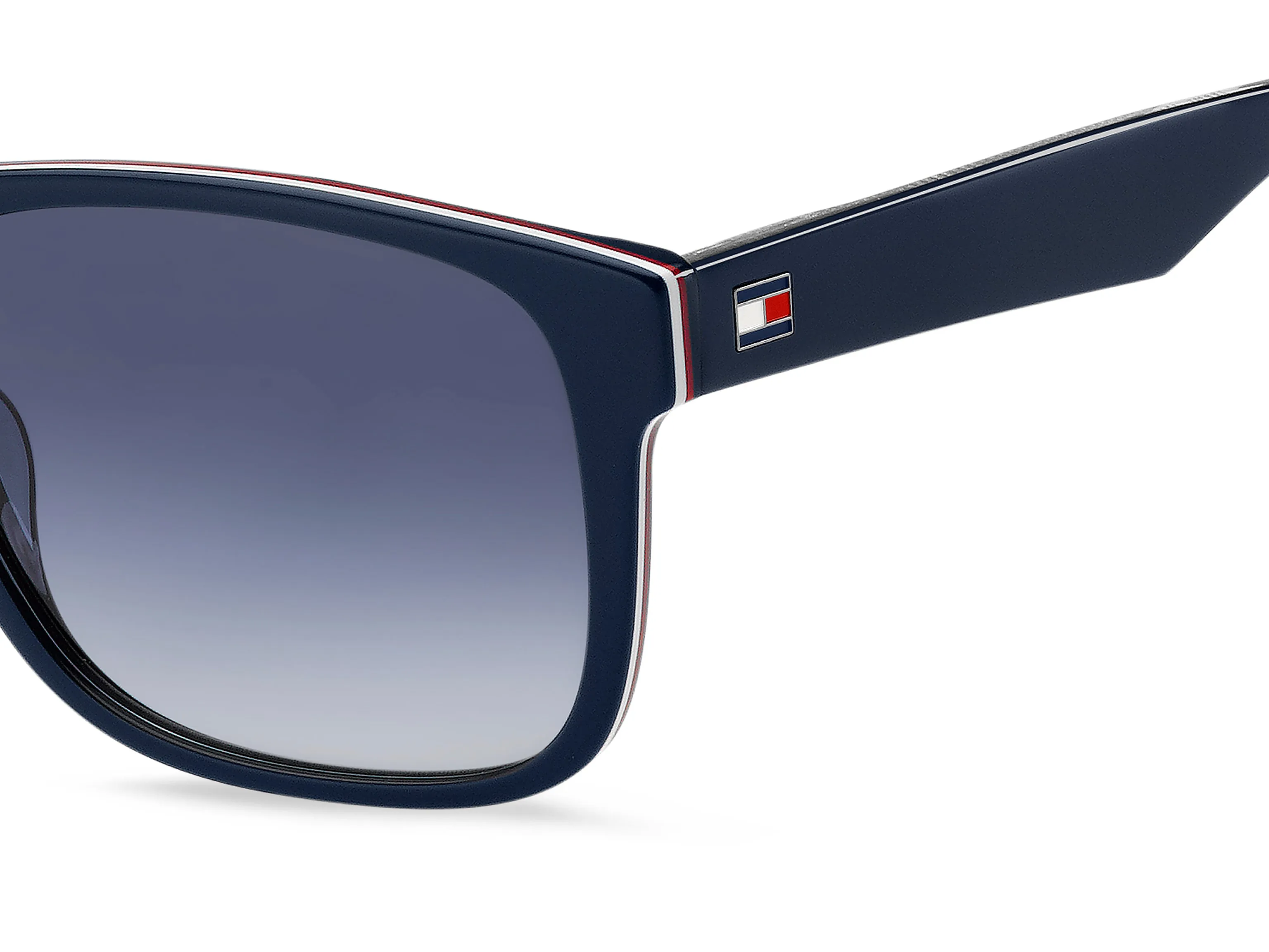 Tommy Hilfiger TH 2073/S PJP/08 Occhiali da sole Bio-acetato Blu Blu Squadrata Sfumato - immagine 3
