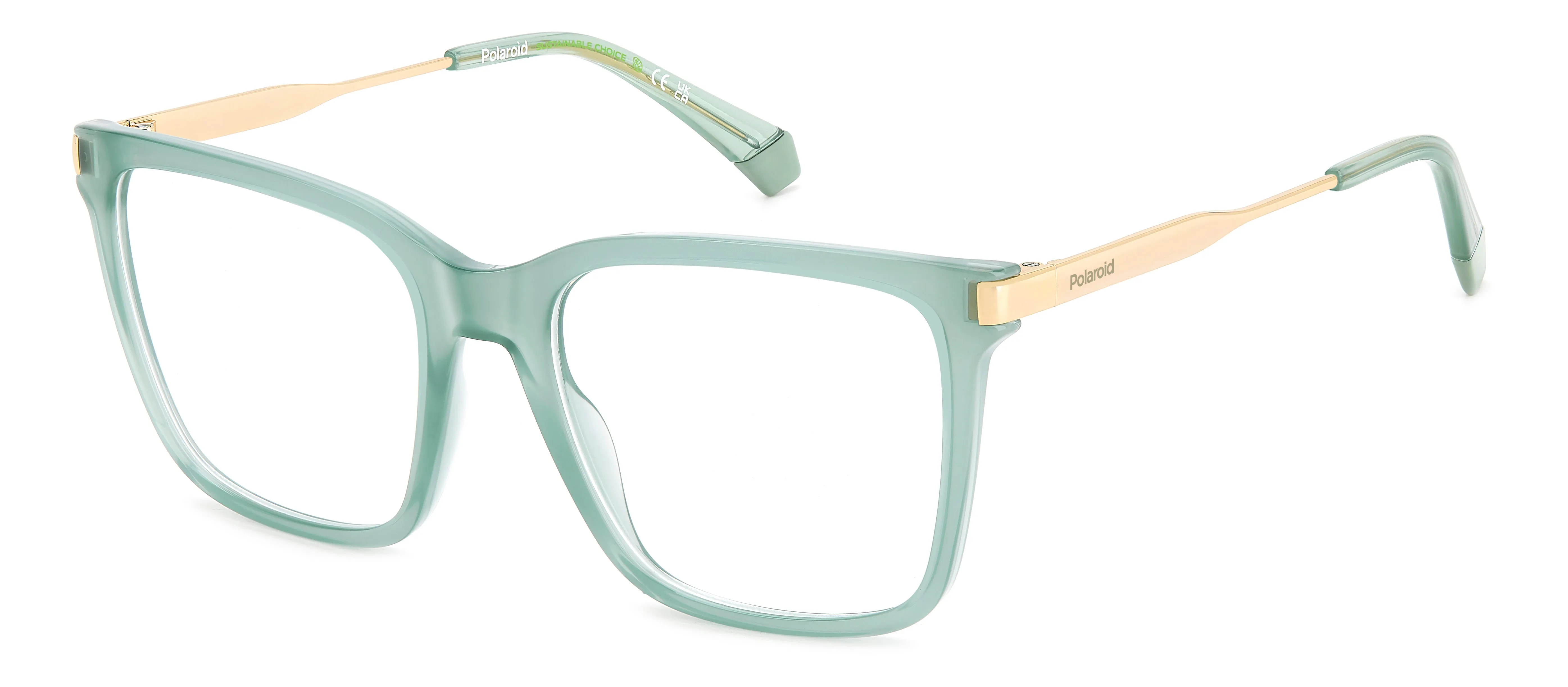 Polaroid PLD D528 1ED Montature da vista Plastica Verde Squadrata - immagine 1