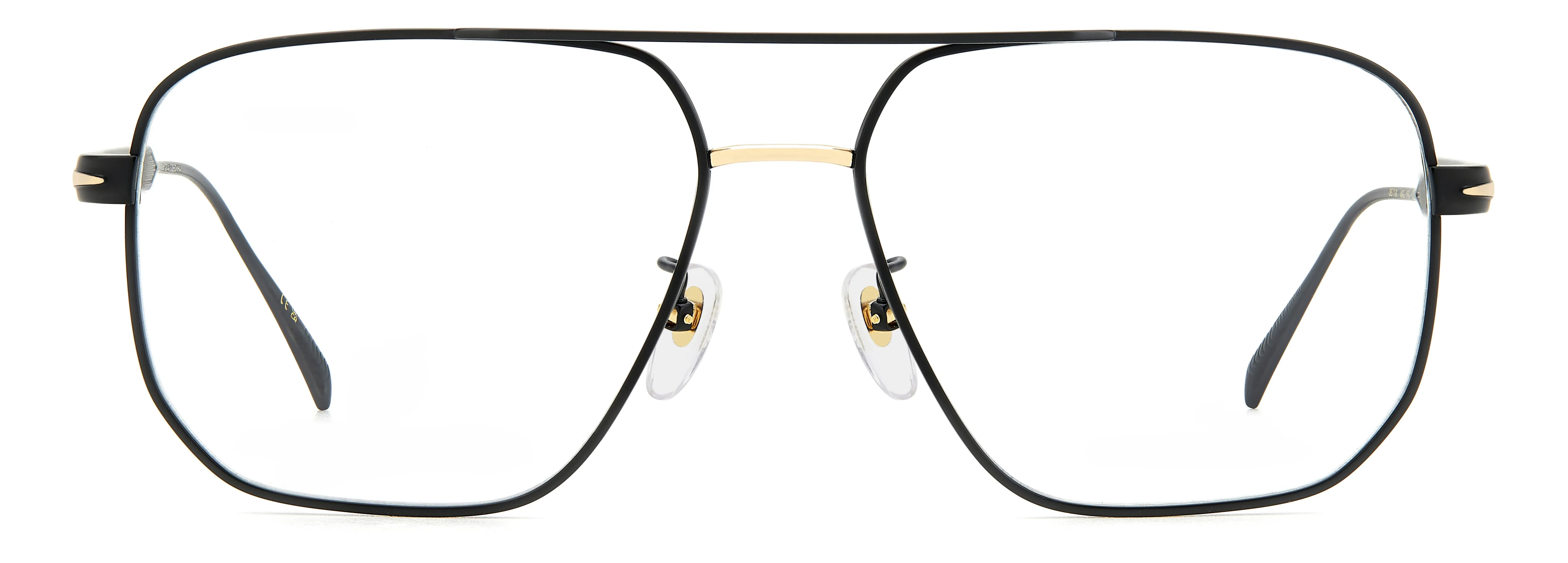 DAVID BECKHAM DB 7124 2M2 Montature da vista Titanio Oro / Nero Squadrata - immagine 2