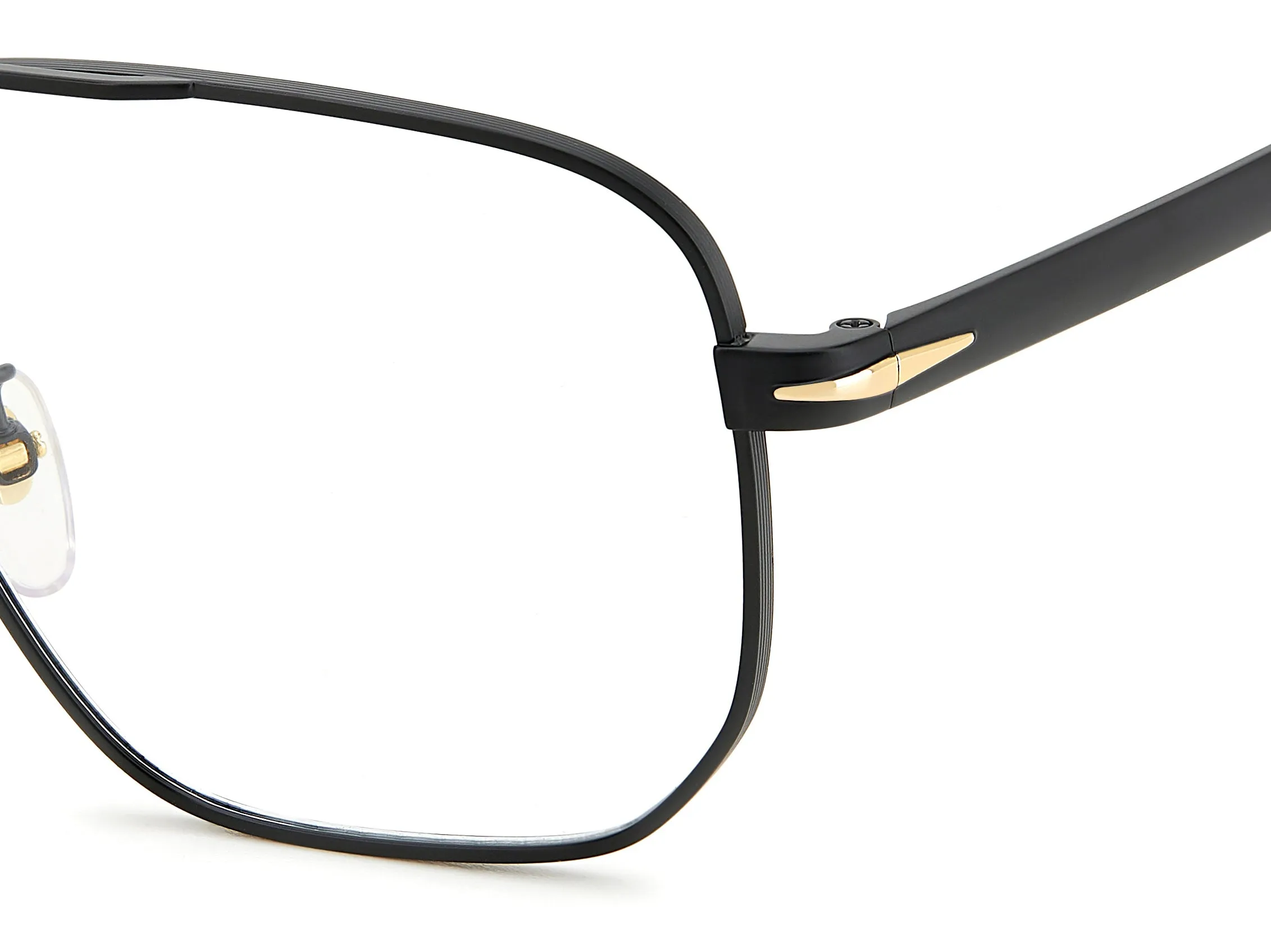 DAVID BECKHAM DB 7124 2M2 Montature da vista Titanio Oro / Nero Squadrata - immagine 3