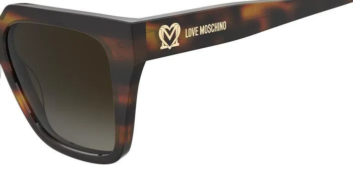Moschino MOL065/S 05L/HA Occhiali da sole Plastica Havana Marrone Squadrata Normale Sfumato - immagine 4