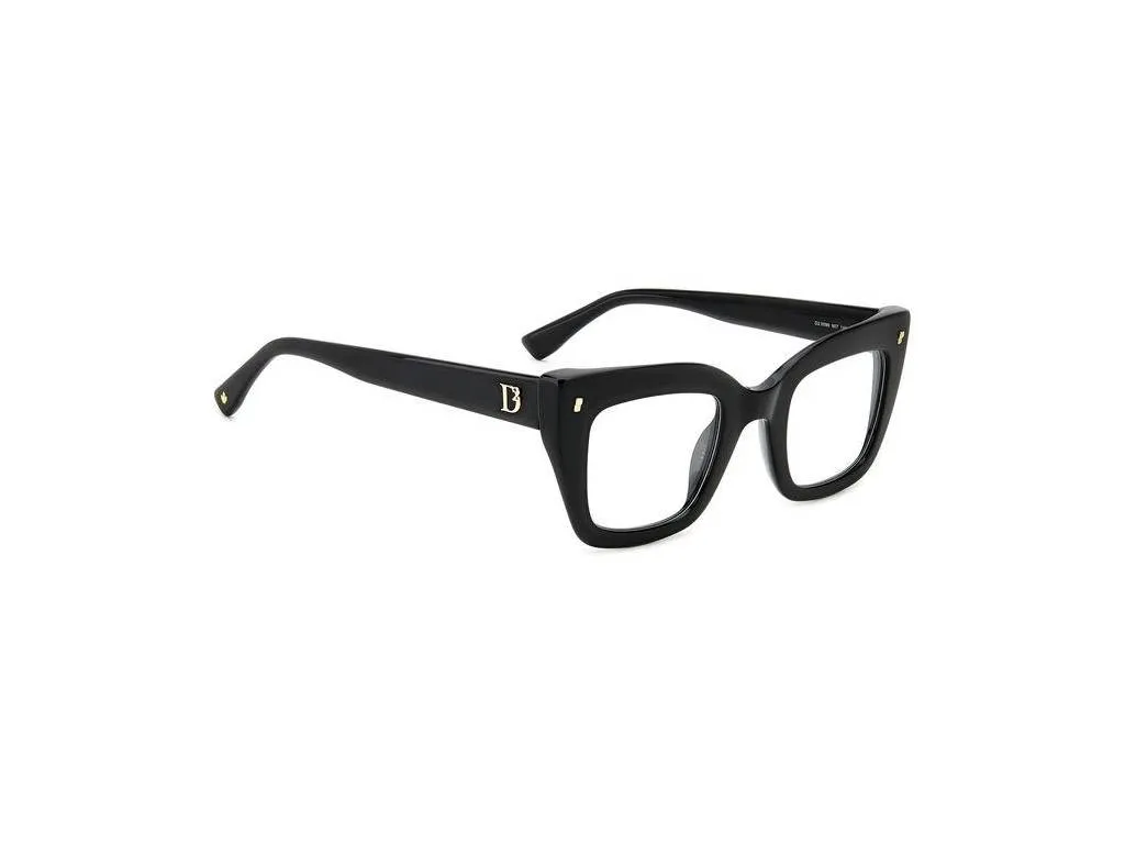 Dsquared2 D2 0099 807 Montature da vista Plastica Nero Squadrata - immagine 4