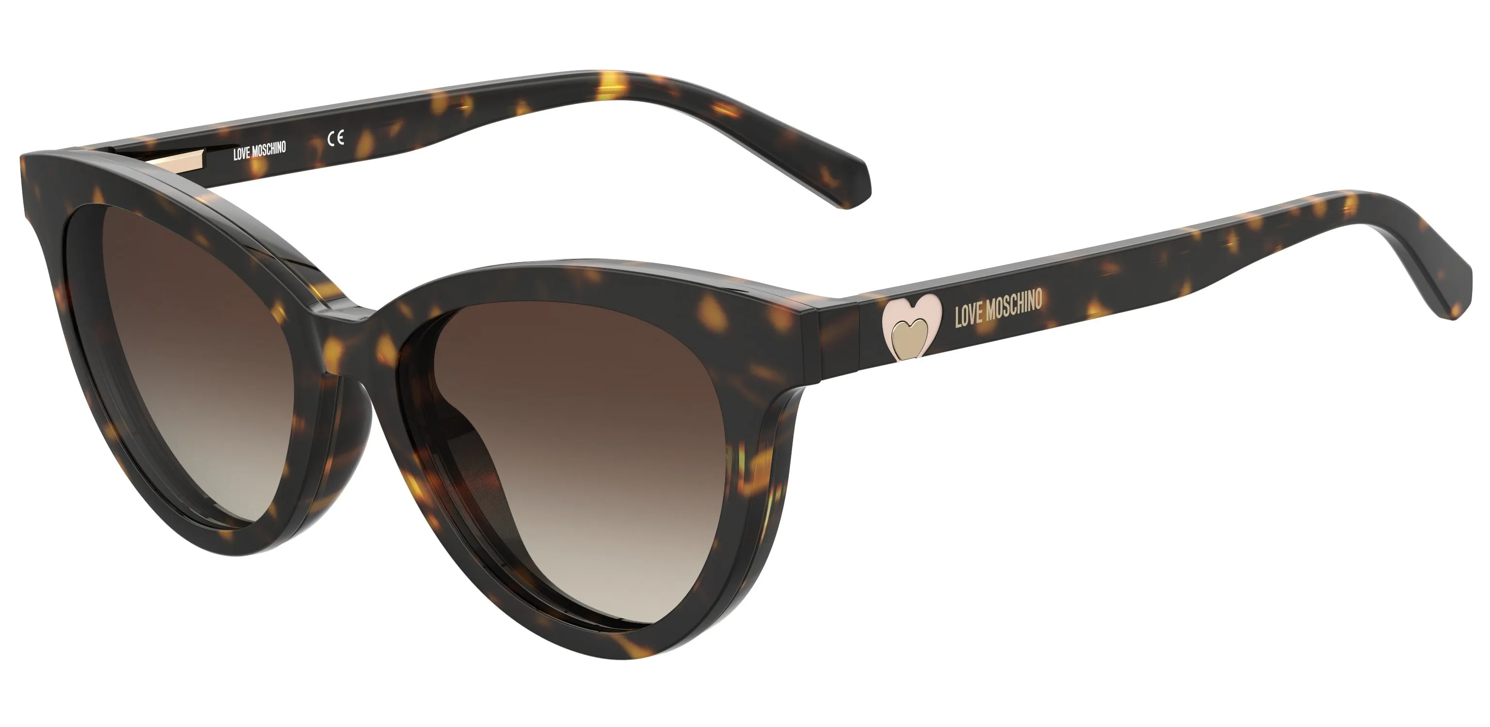 Moschino MOL051/CS 086/HA Occhiali da sole Acetato Havana Marrone Cat Eye Clip-on - immagine 1
