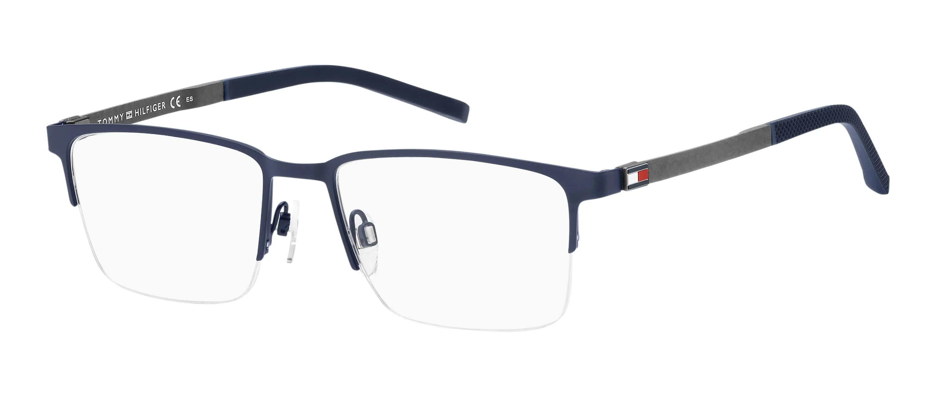 Tommy Hilfiger TH 1917 FLL Montature da vista Acciaio Blu / opaco Squadrata - immagine 1