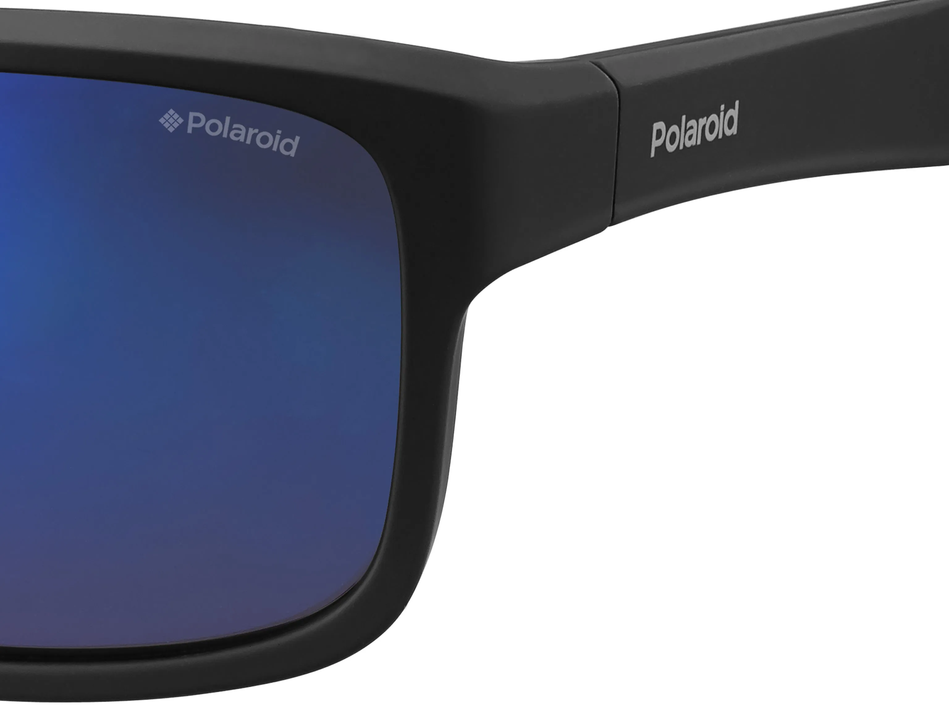Polaroid PLD 3018/S DL5/JY Occhiali da sole Plastica Nero Blu Squadrata Specchiato - immagine 3