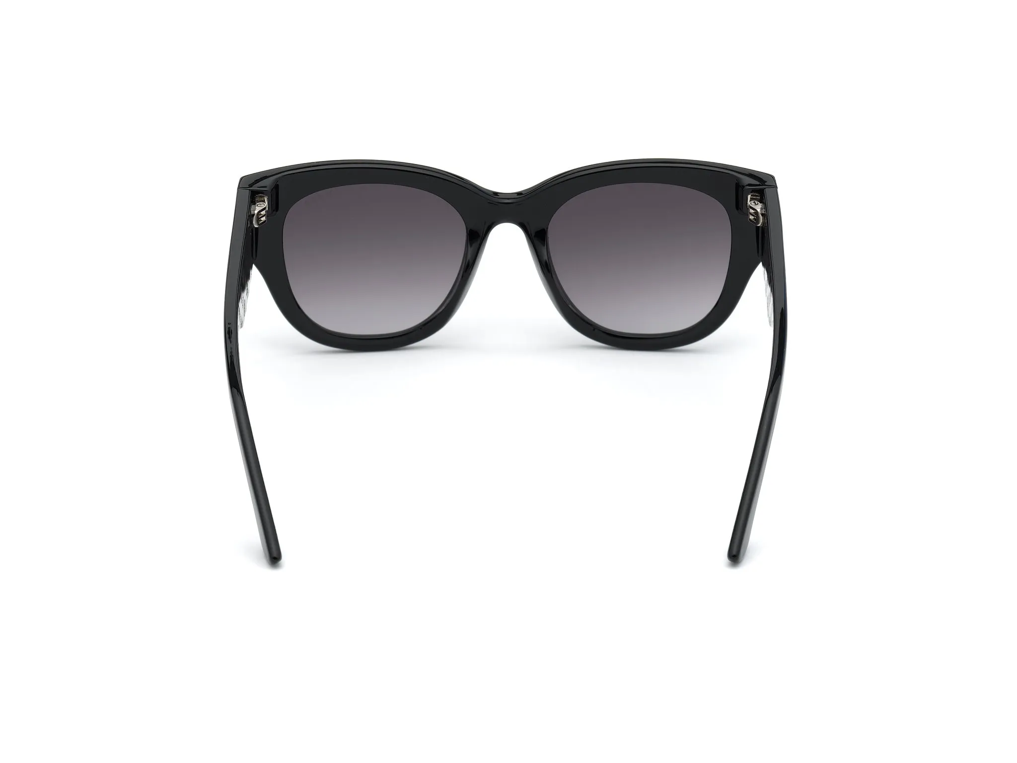 Guess GU7680 01B Occhiali da sole Iniettato Nero Grigio Farfalla Normale Sfumato - immagine 3
