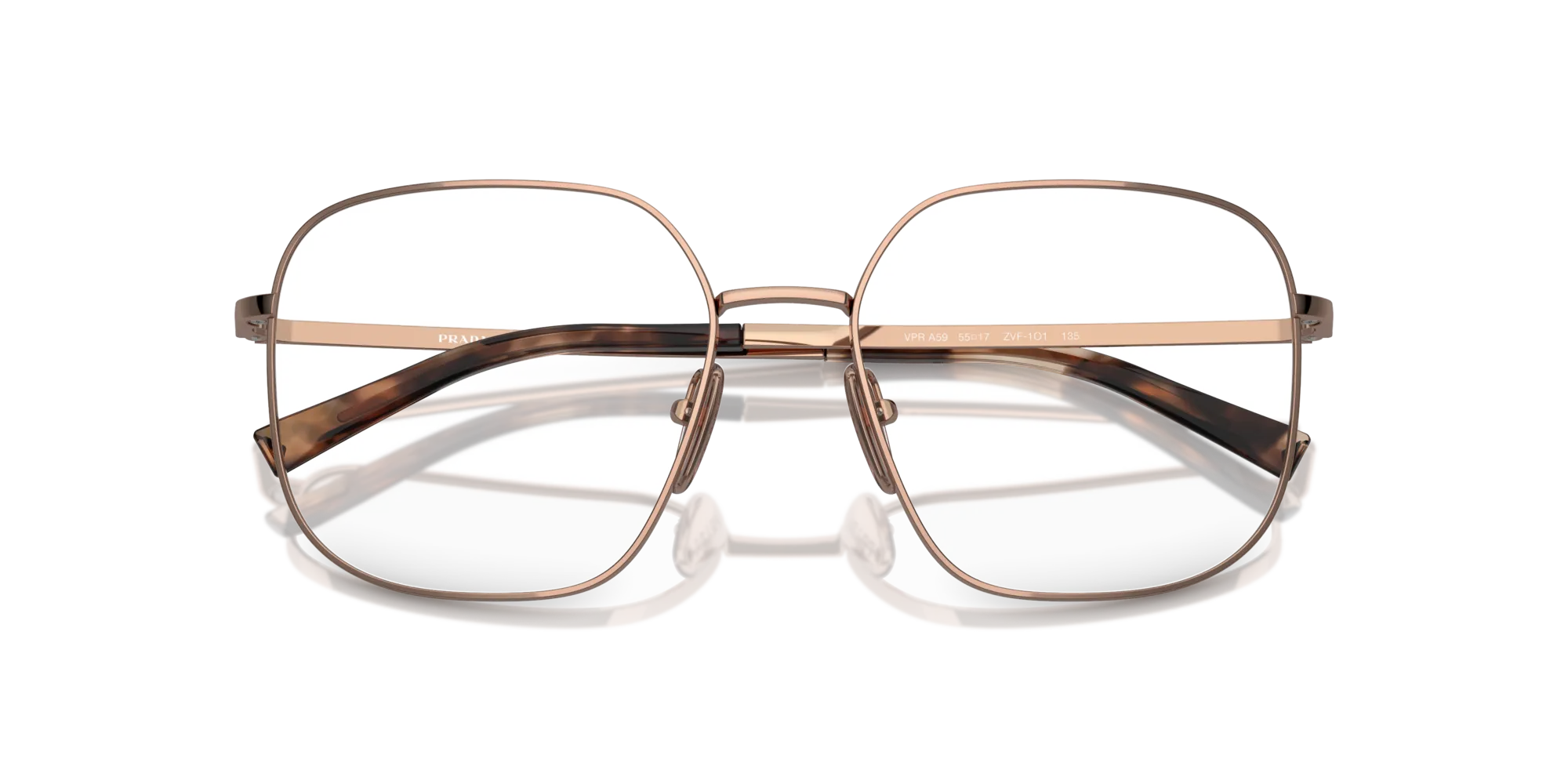 Prada PR A59V ZVF1O1 Montature da vista Metallo Oro Squadrata - immagine 2