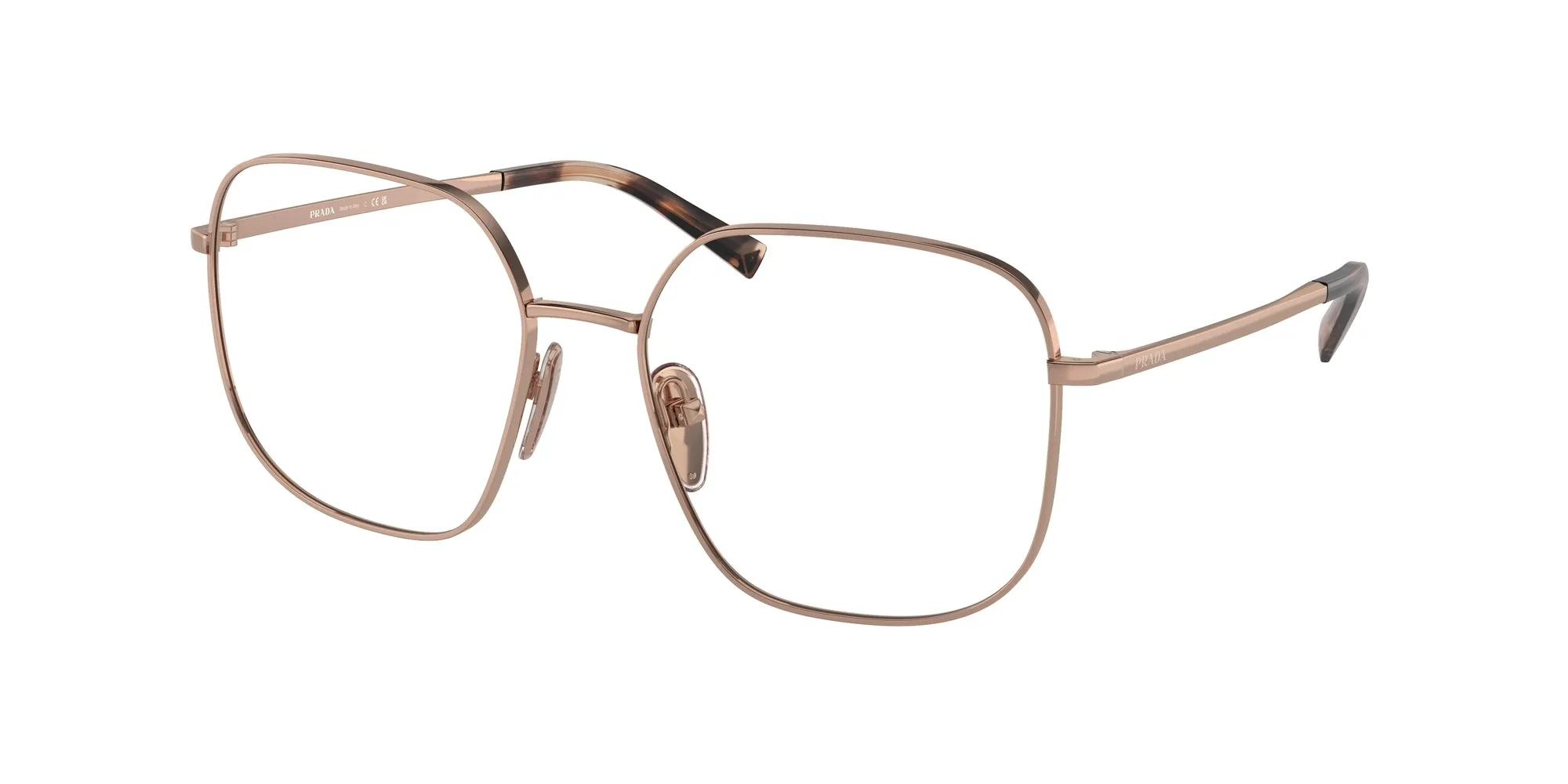 Prada PR A59V ZVF1O1 Montature da vista Acciaio Oro Squadrata Normale - immagine 1