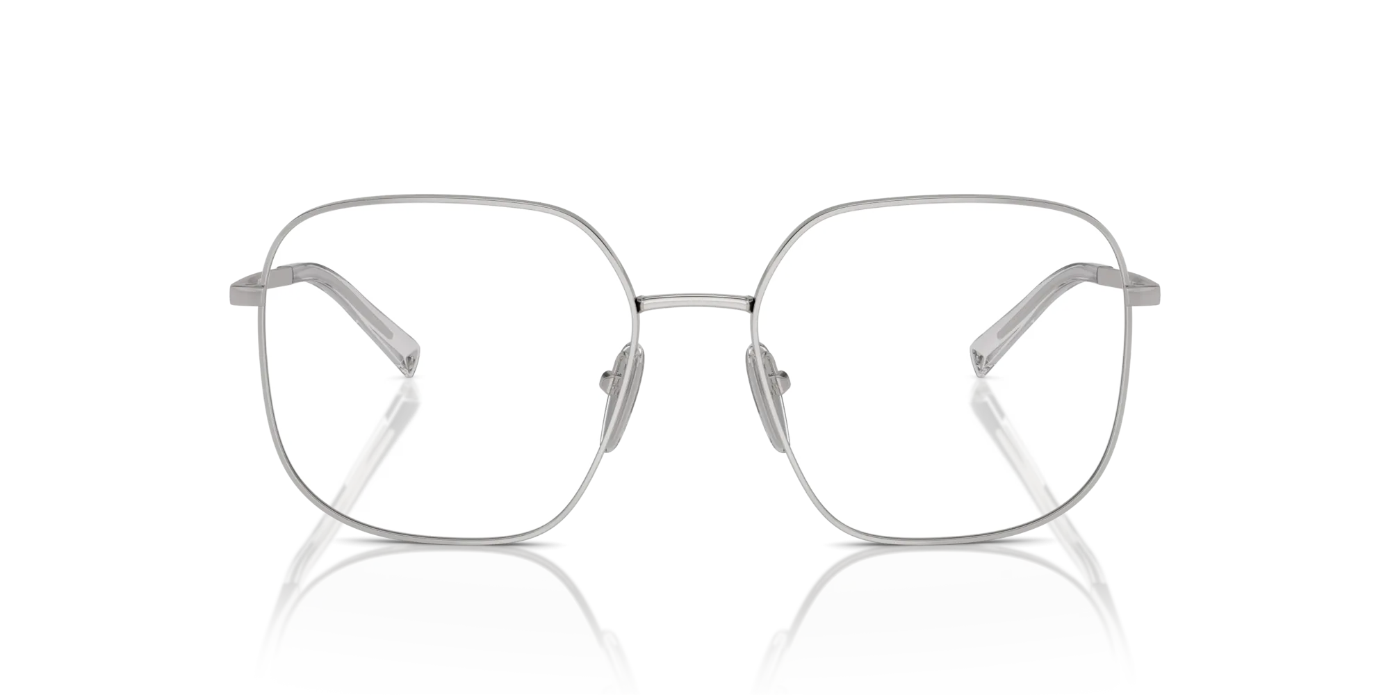 Prada PR A59V 1BC1O1 Montature da vista Acciaio Argento Trasparente Squadrata Normale - immagine 3