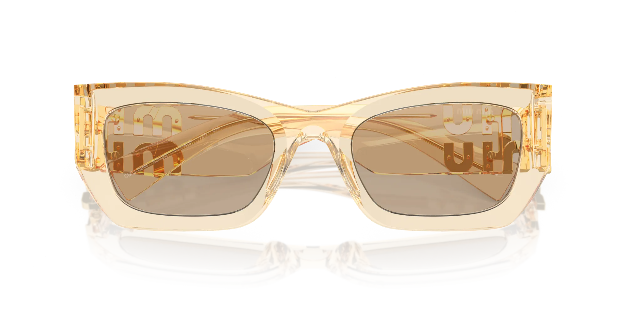 Miu Miu MU 09WS 11T40F Occhiali da sole Acetato Marrone Marrone Squadrata Normale - immagine 2