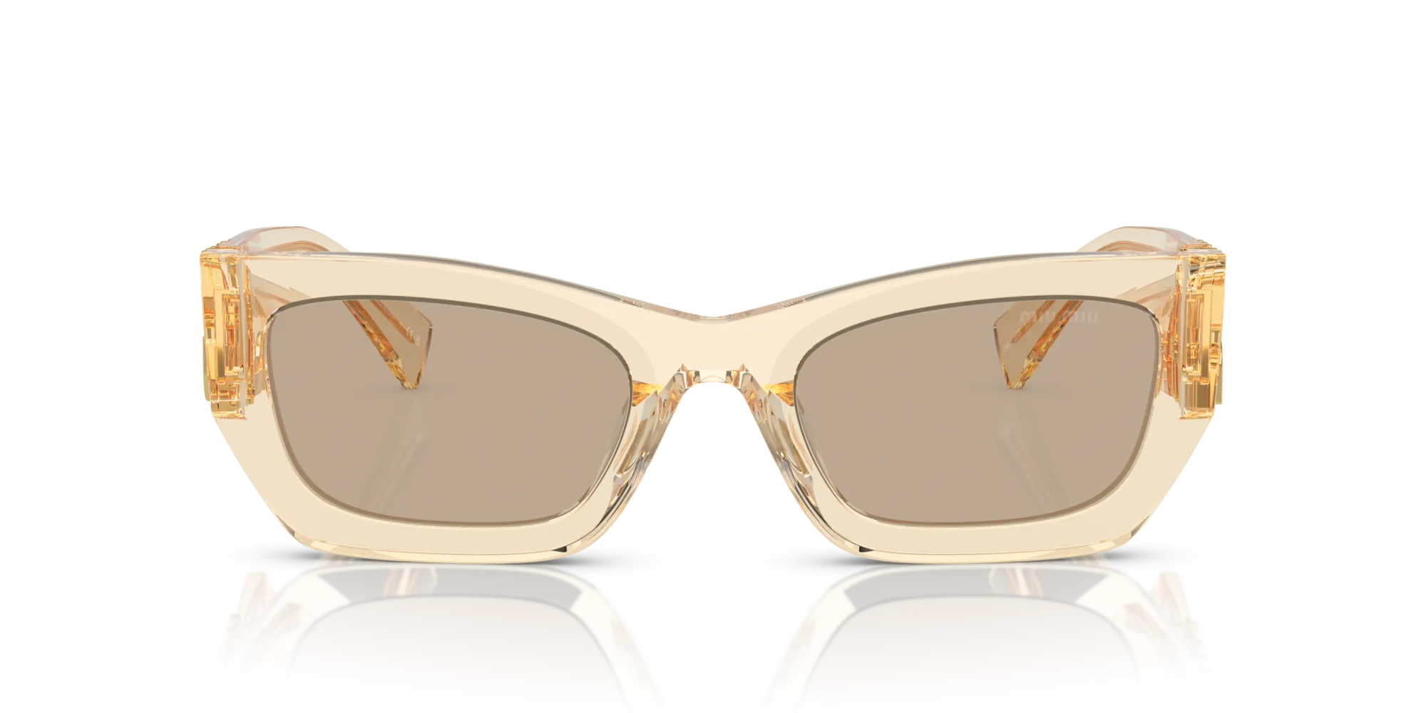 Miu Miu MU 09WS 11T40F Occhiali da sole Acetato Marrone Marrone Squadrata Normale - immagine 3