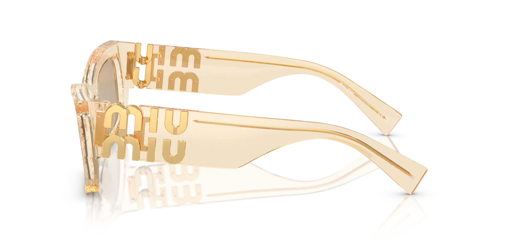 Miu Miu MU 09WS 11T40F Occhiali da sole Acetato Marrone Marrone Squadrata Normale - immagine 4