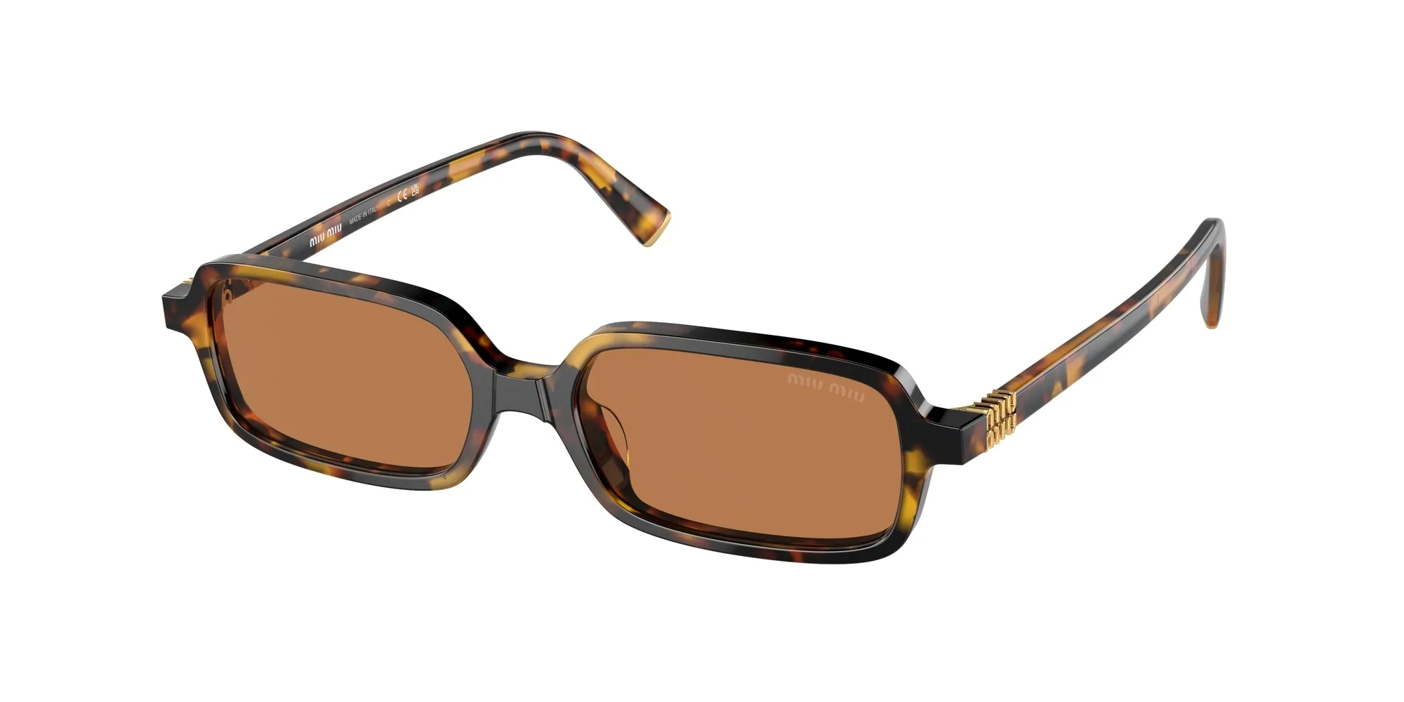 Miu Miu MU 11ZS VAU2Z1 Occhiali da sole Acetato Tartaruga Marrone Squadrata Normale - immagine 1