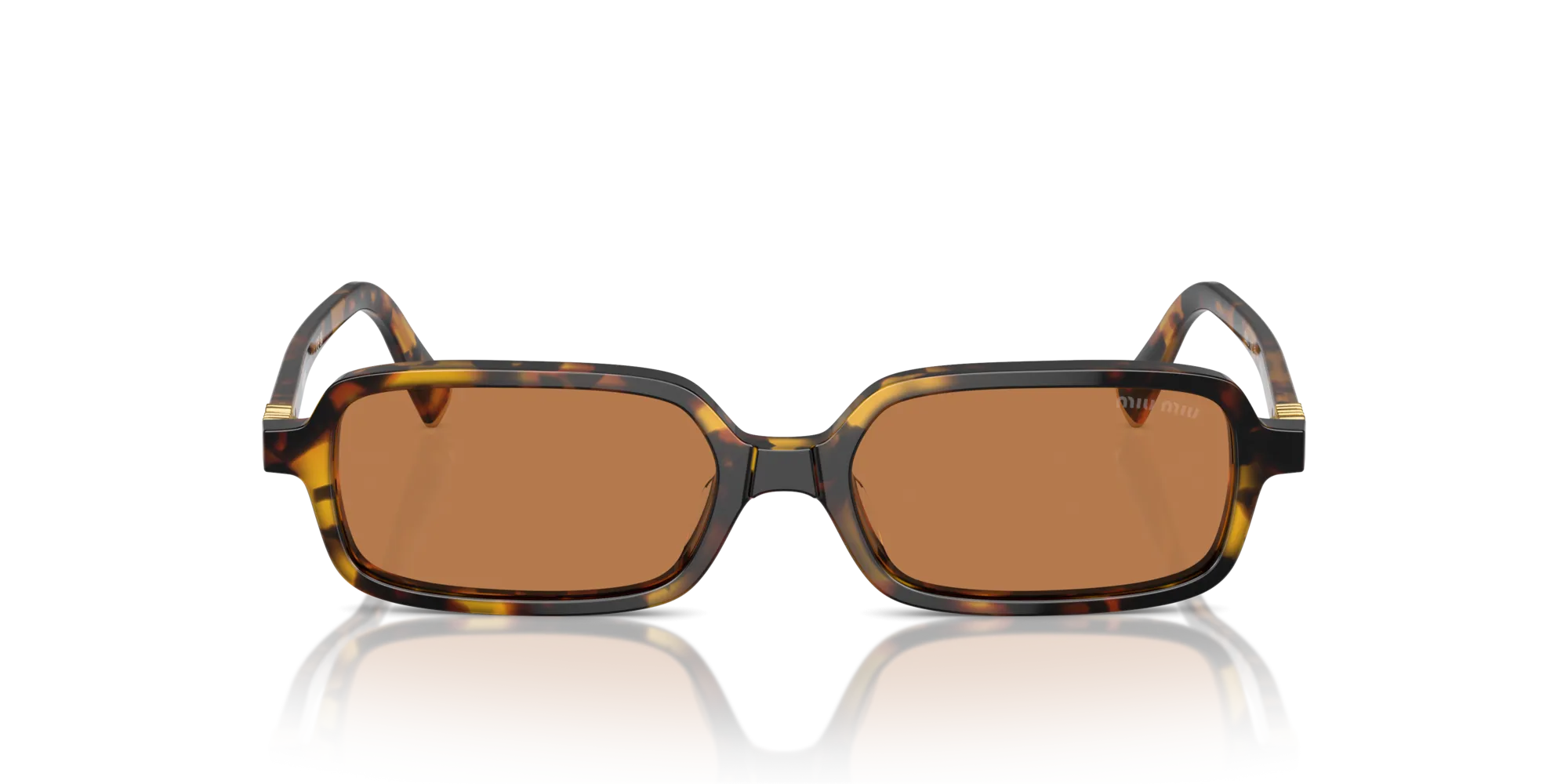Miu Miu MU 11ZS VAU2Z1 Occhiali da sole Acetato Tartaruga Marrone Squadrata Normale - immagine 3