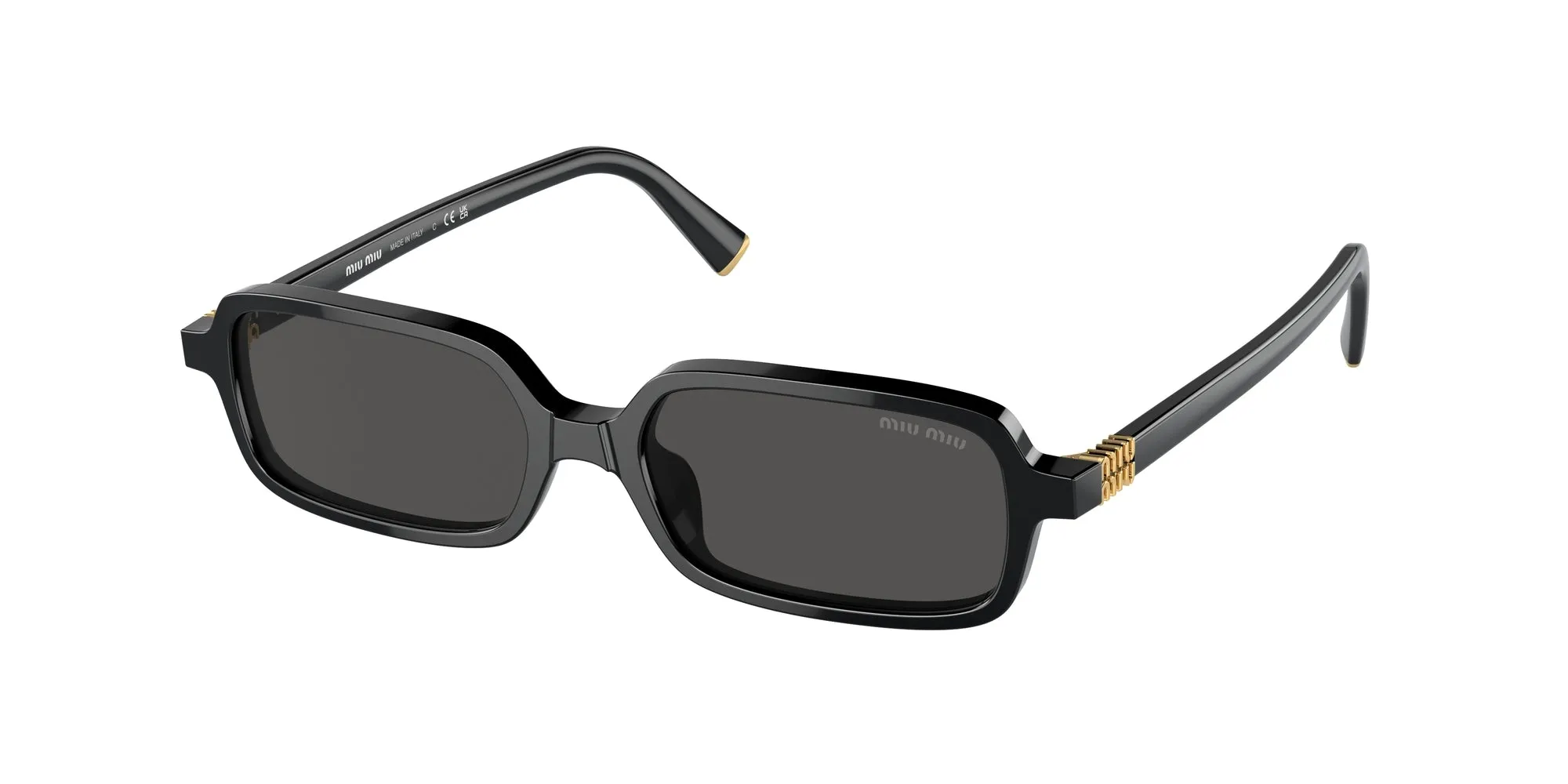 Miu Miu MU 11ZS 16K5S0 Occhiali da sole Acetato Nero Grigio Squadrata Normale - immagine 1