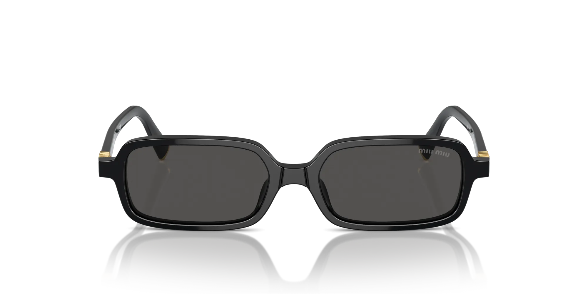 Miu Miu MU 11ZS 16K5S0 Occhiali da sole Acetato Nero Grigio Squadrata Normale - immagine 3