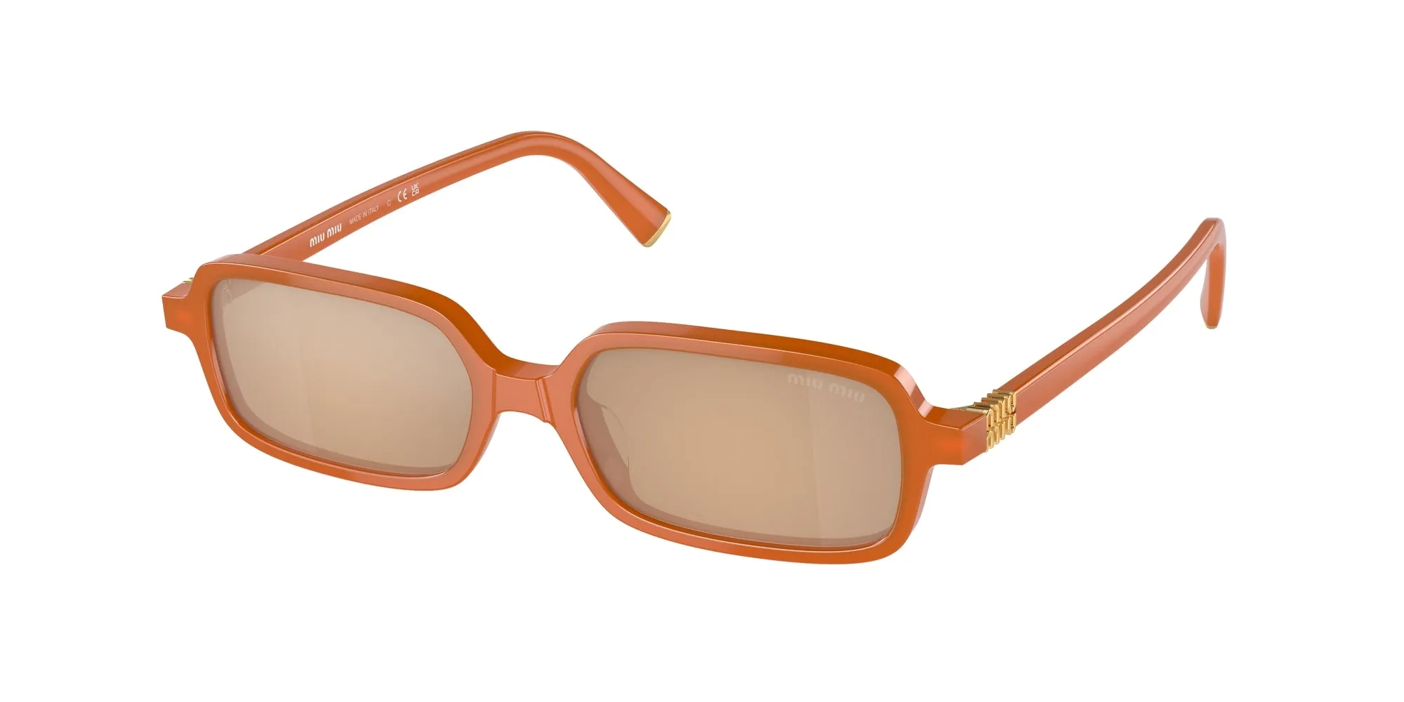Miu Miu MU 11ZS 11V40D Occhiali da sole Acetato Marrone Marrone Squadrata Normale Specchiato - immagine 1