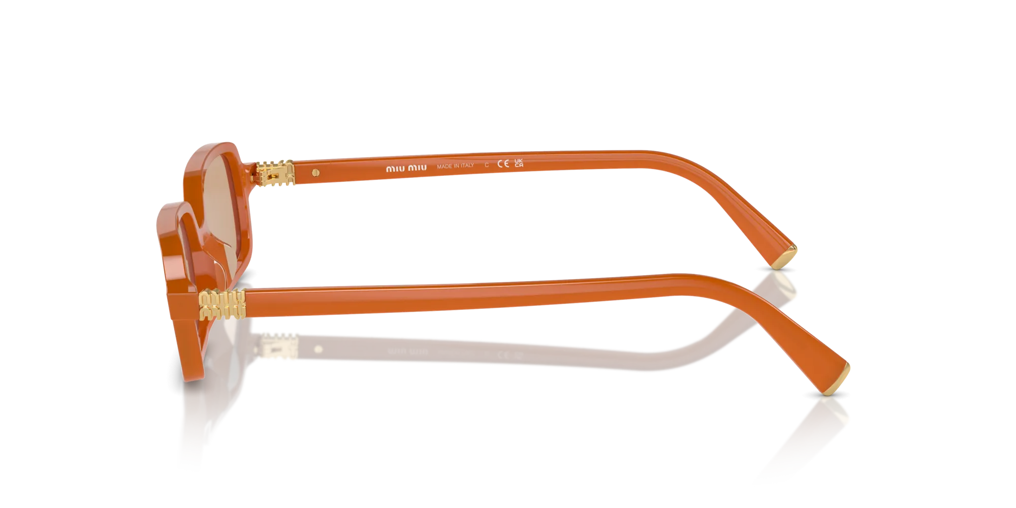 Miu Miu MU 11ZS 11V40D Occhiali da sole Acetato Marrone Marrone Squadrata Normale Specchiato - immagine 4
