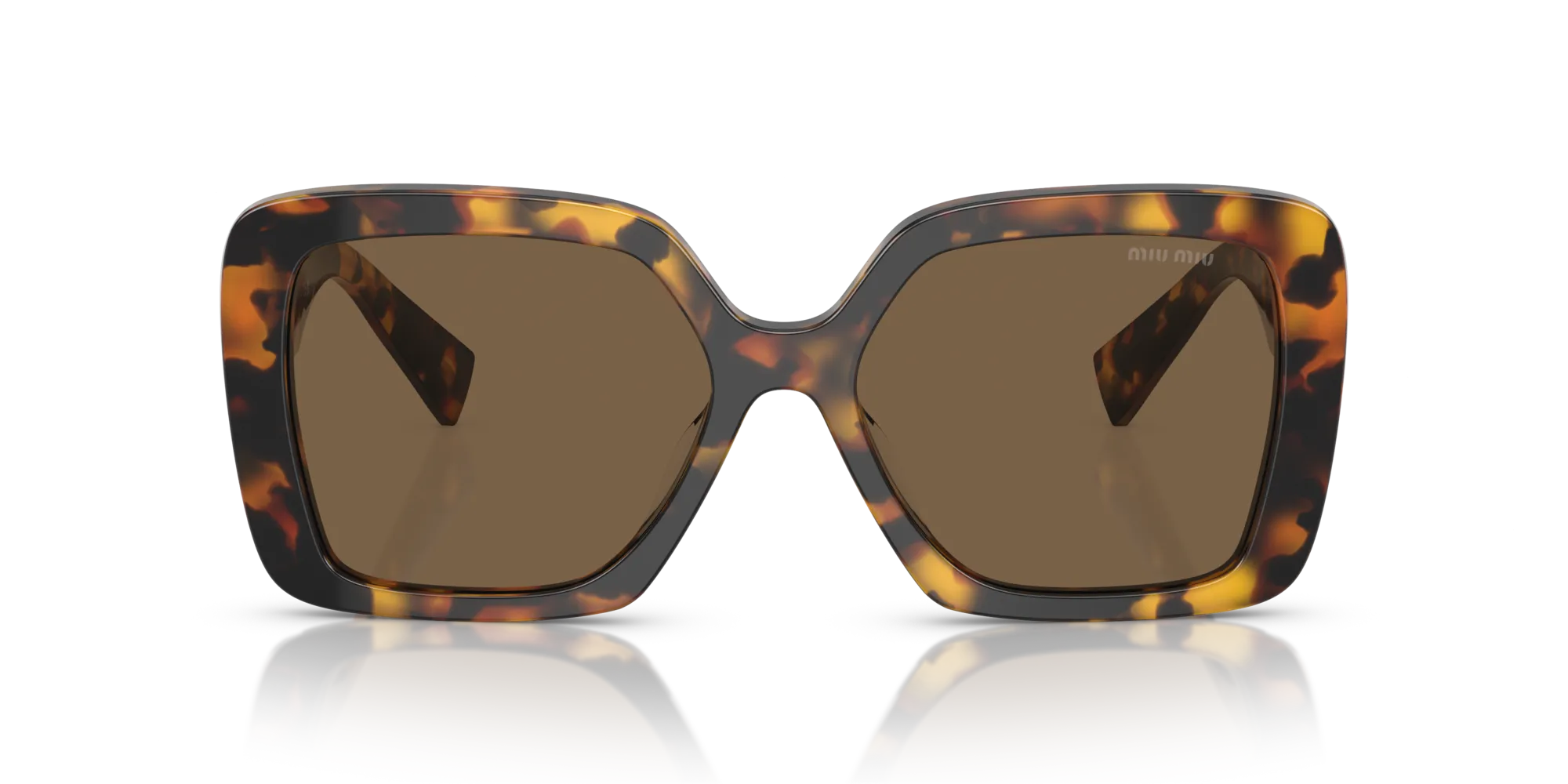 Miu Miu MU 10YS VAU06B Occhiali da sole Acetato Tartaruga Marrone Geometrica Normale - immagine 3
